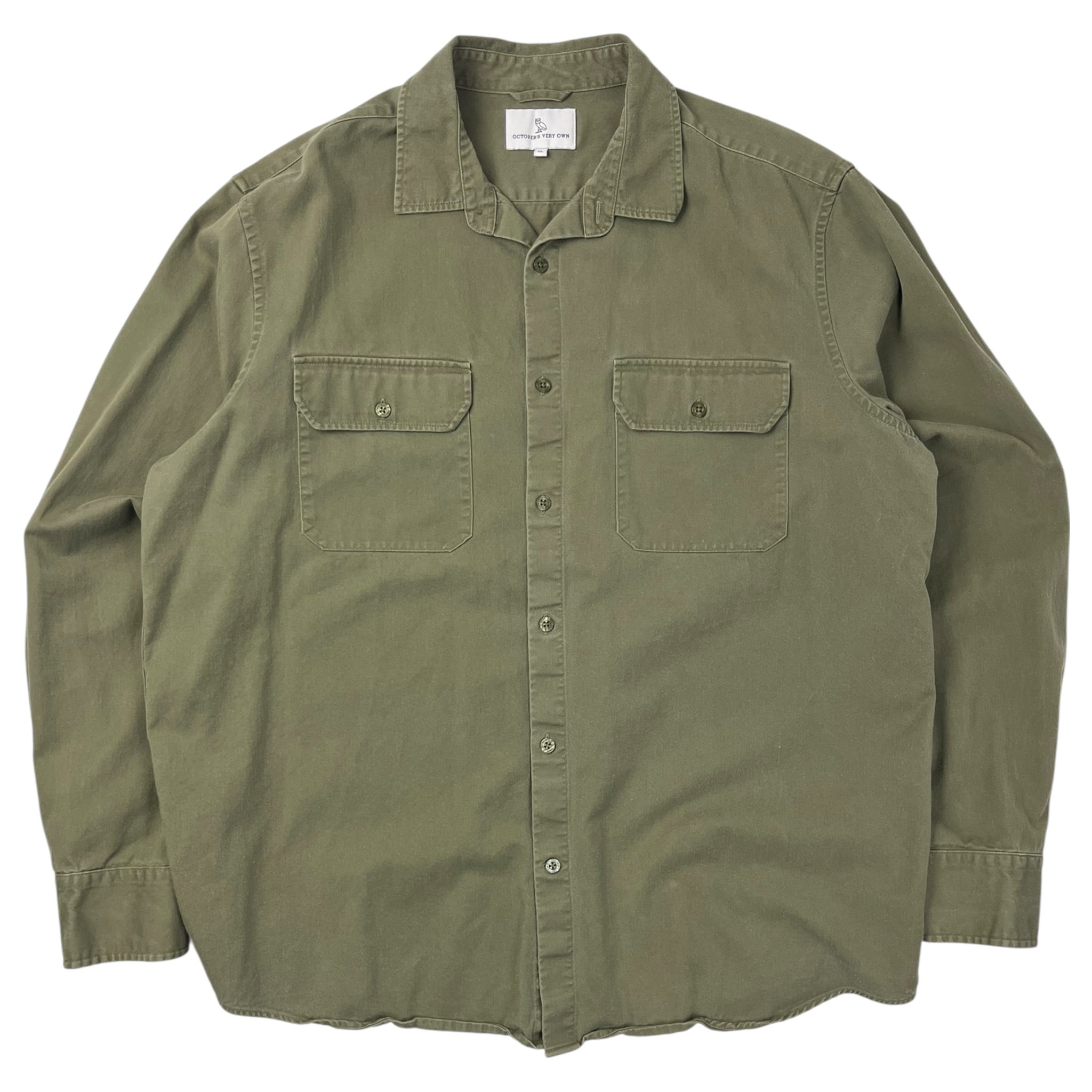 OVO Button Up Work Shirt Olive