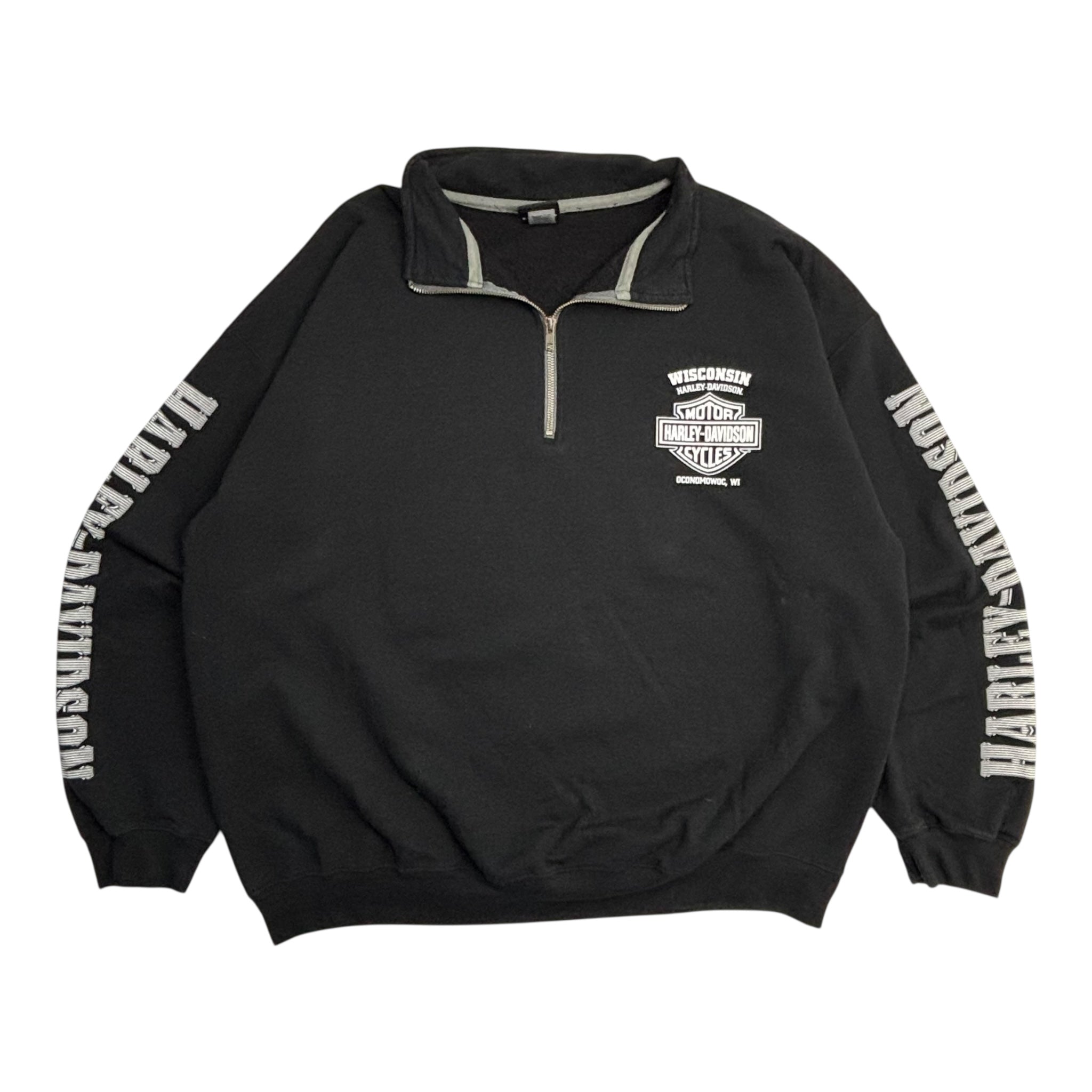 Harley Davidson Oconomonde Wisconsin Quarter Zip Sweater