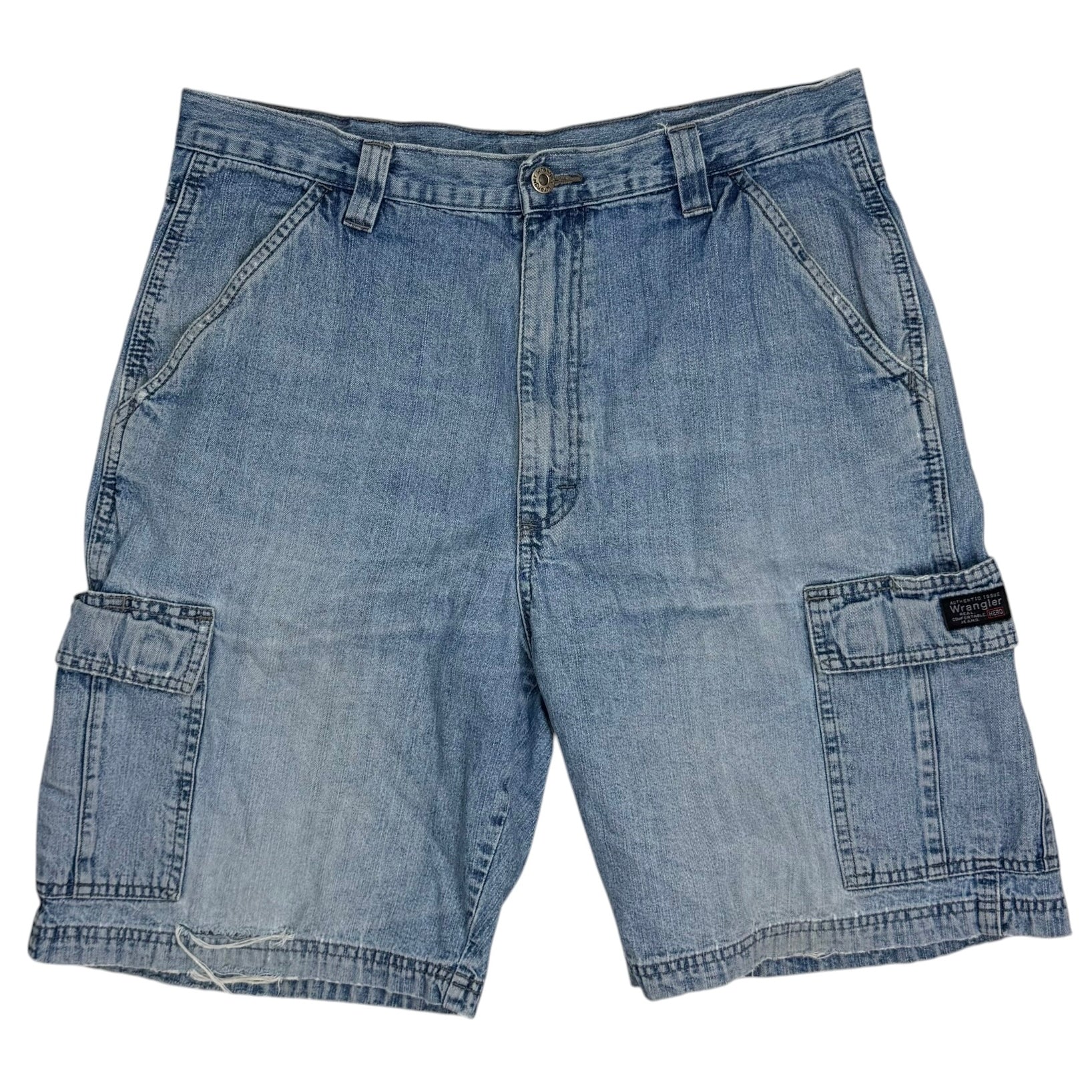 Vintage Wrangler Denim Cargo Shorts Blue