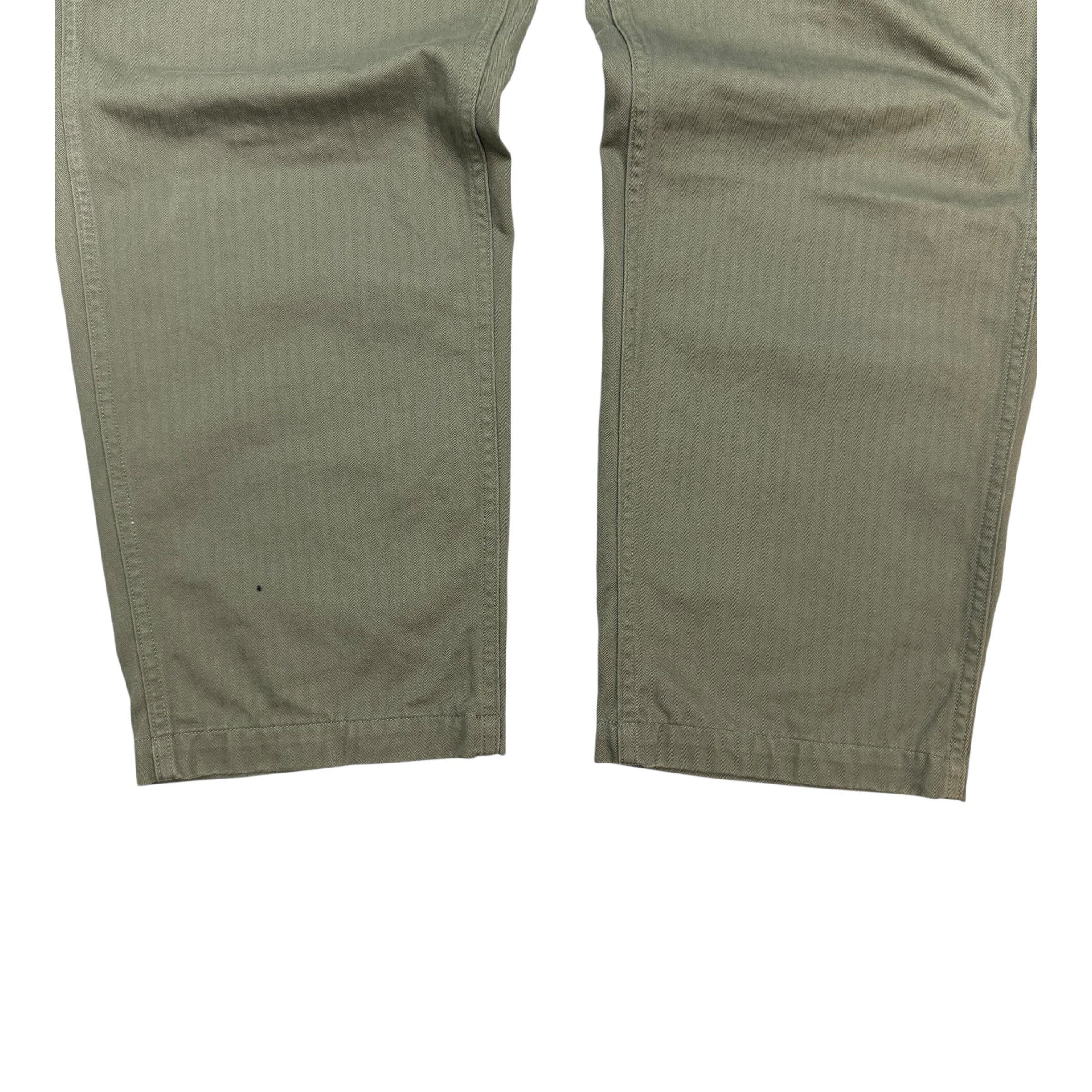Engineered Garments Cotton Herringbone Twill Fatigue Pants Green