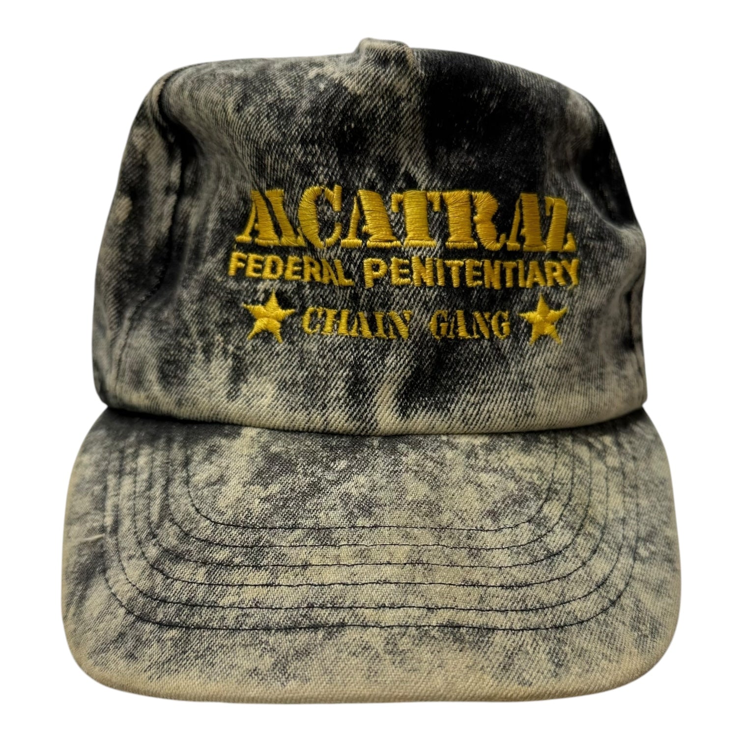 Vintage Alcatraz Federal Penitentiary ‘Chain Gang’ Hat Stone Wash Grey