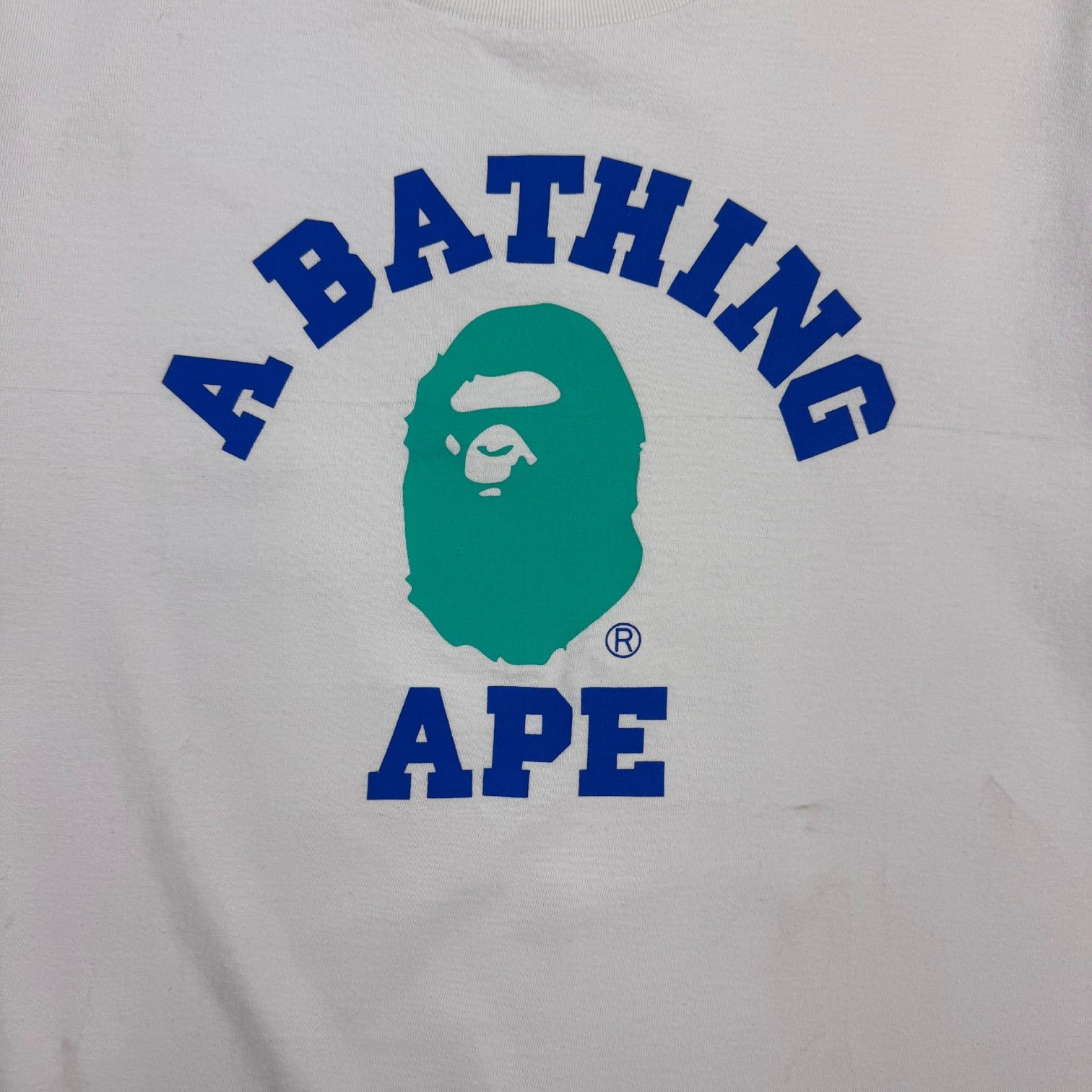 A Bathing Ape Bape College Tee White