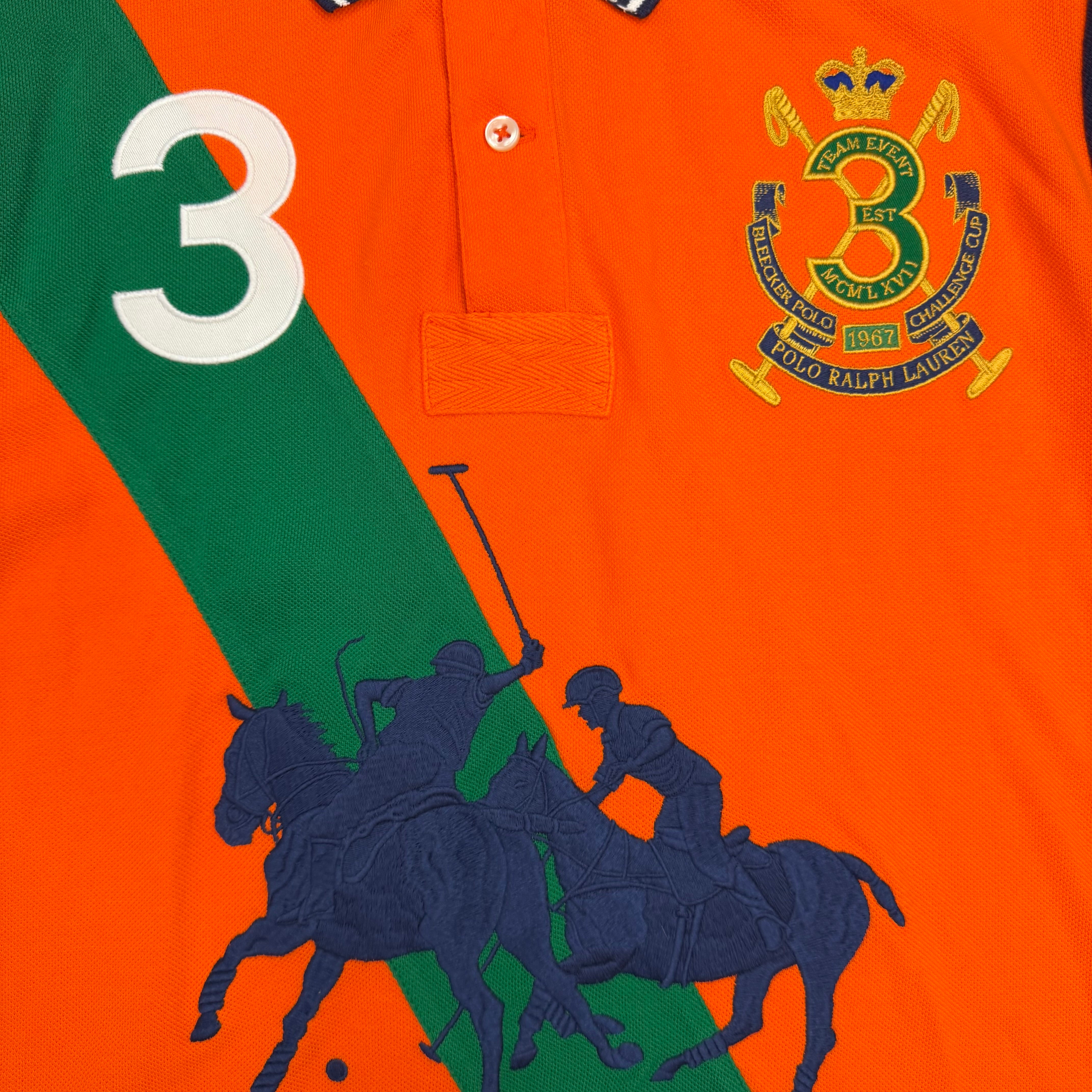 (W) Vintage Polo Ralph Lauren Double Pony Polo Orange