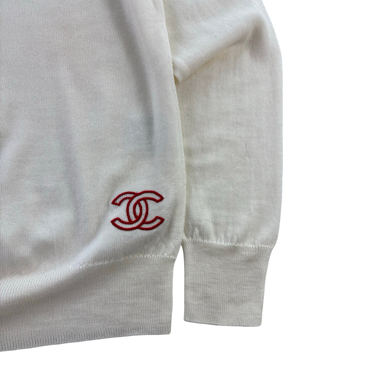 (W) Chanel Uniform La Pausa Cashmere Knit Creme