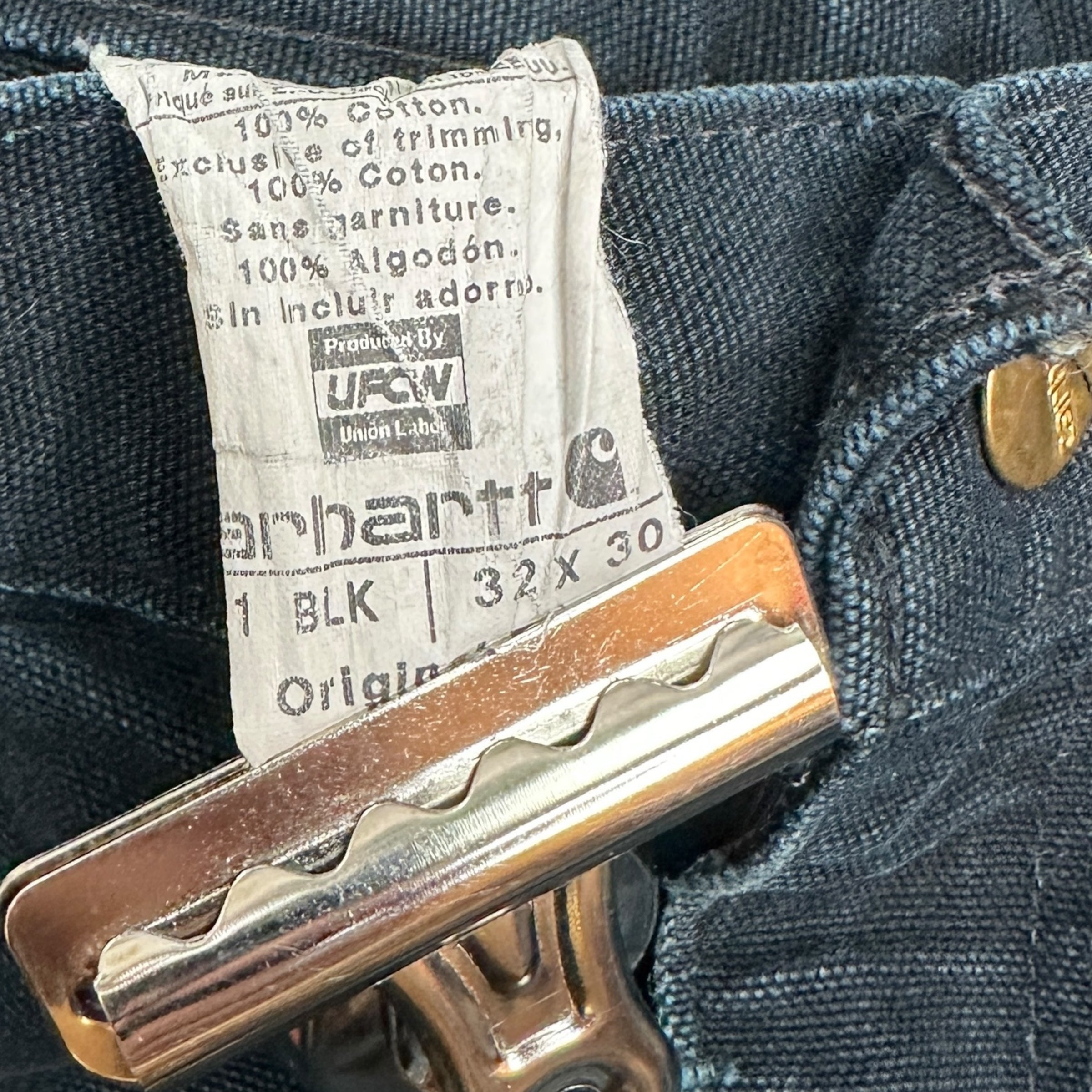 Vintage Carhartt Double Knee Cargo Pants Black