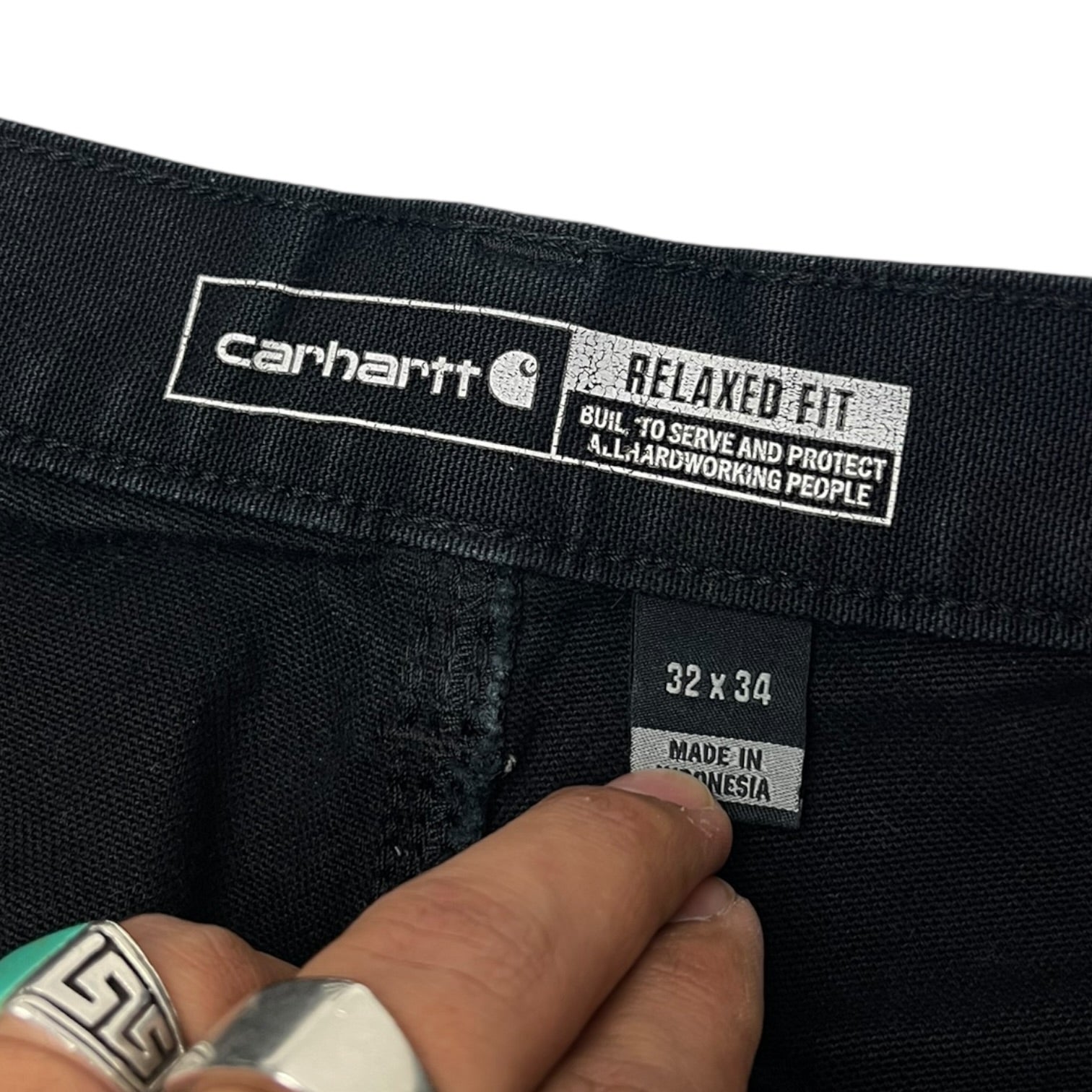 Carhartt Splatter Double Knee Pants Black