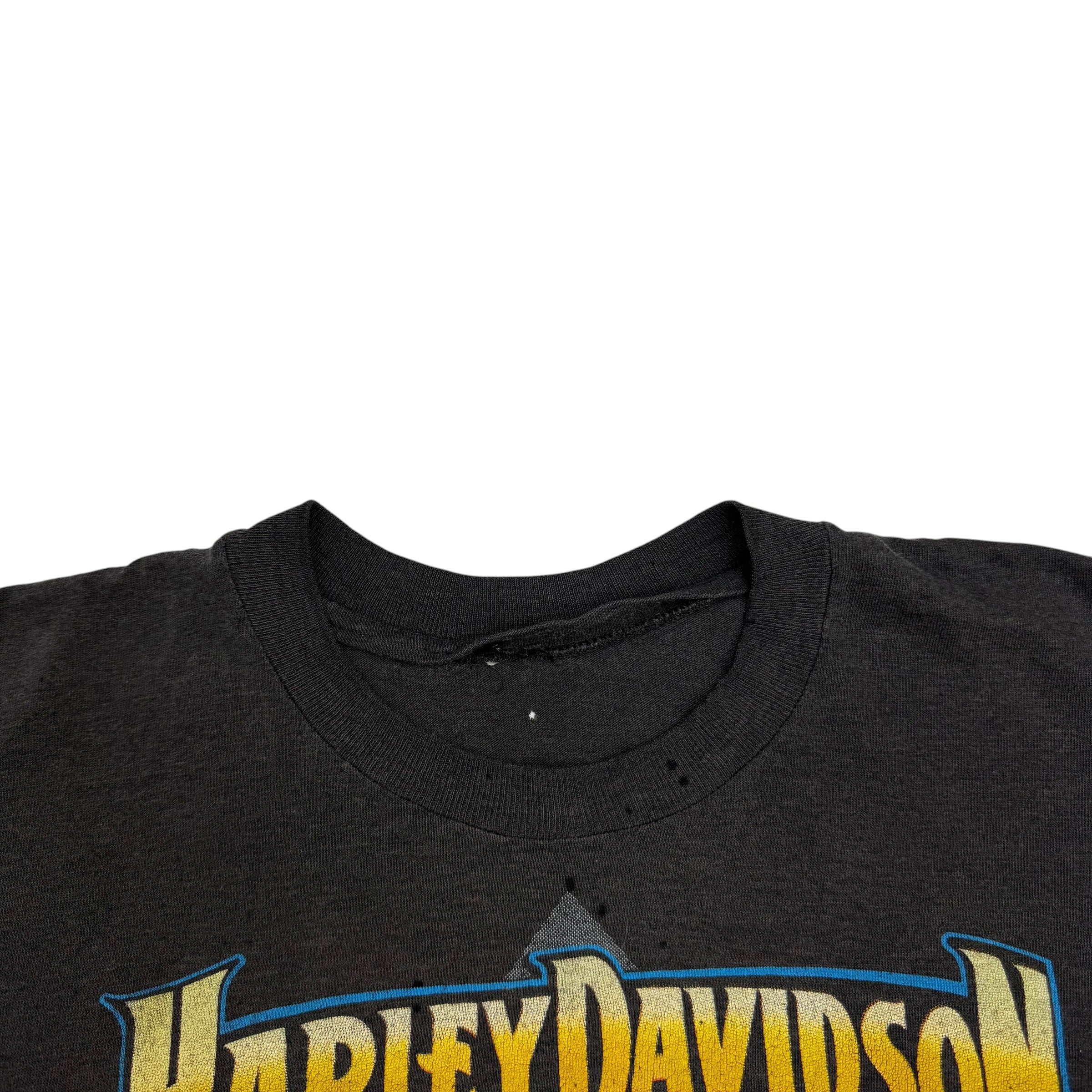 1982 Harley Davidson V-Twin Engine Tee Faded Black