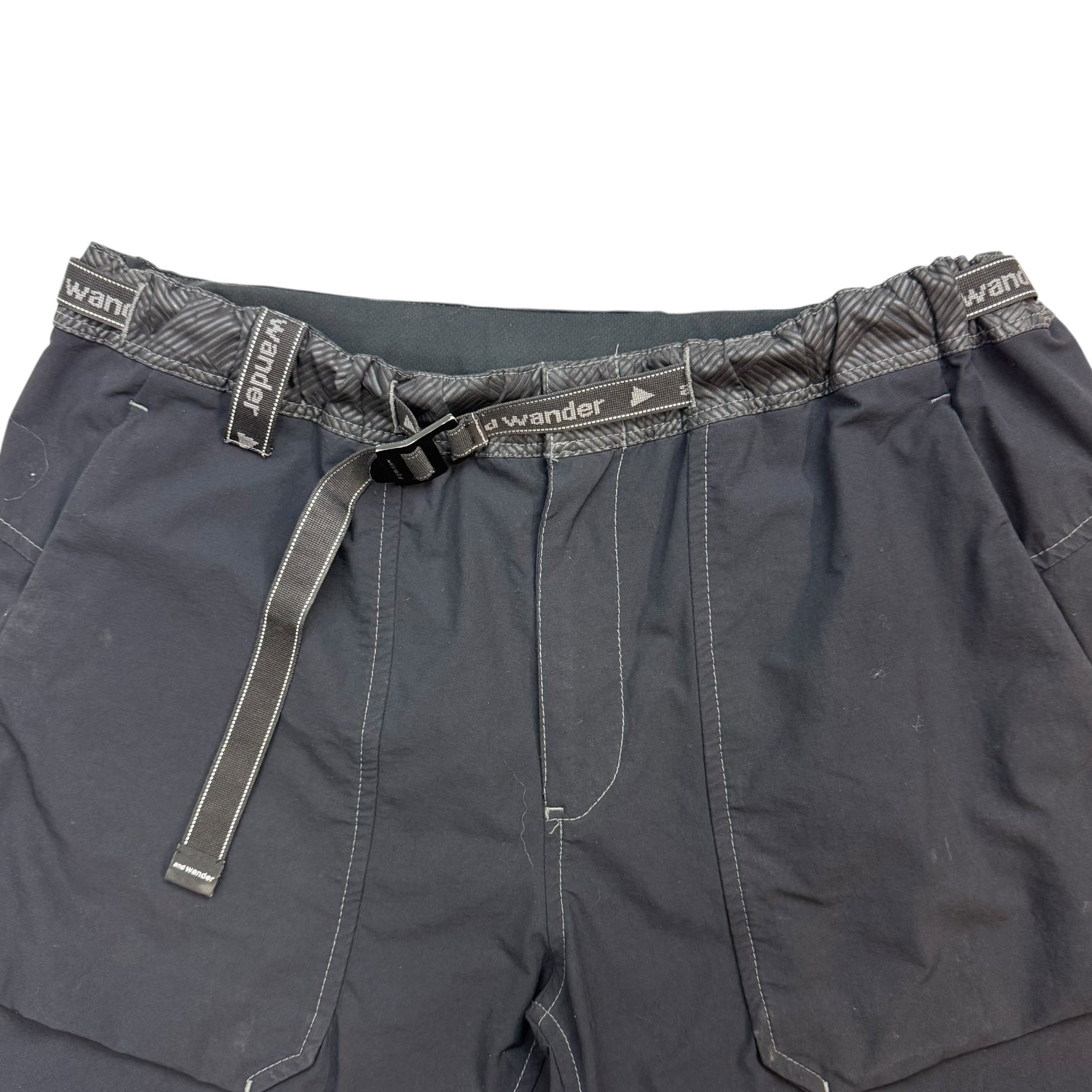 And Wander Bermuda Belted Shorts Black