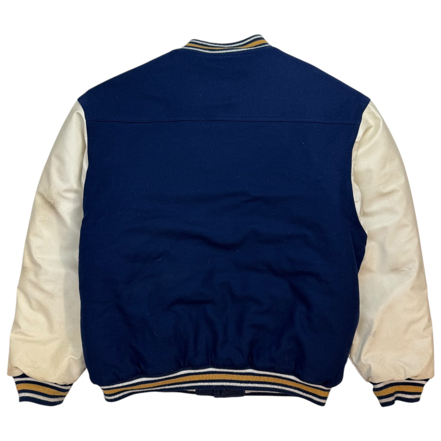 Vintage Edmonton Oilers Reversible Bomber Jacket Navy Blue