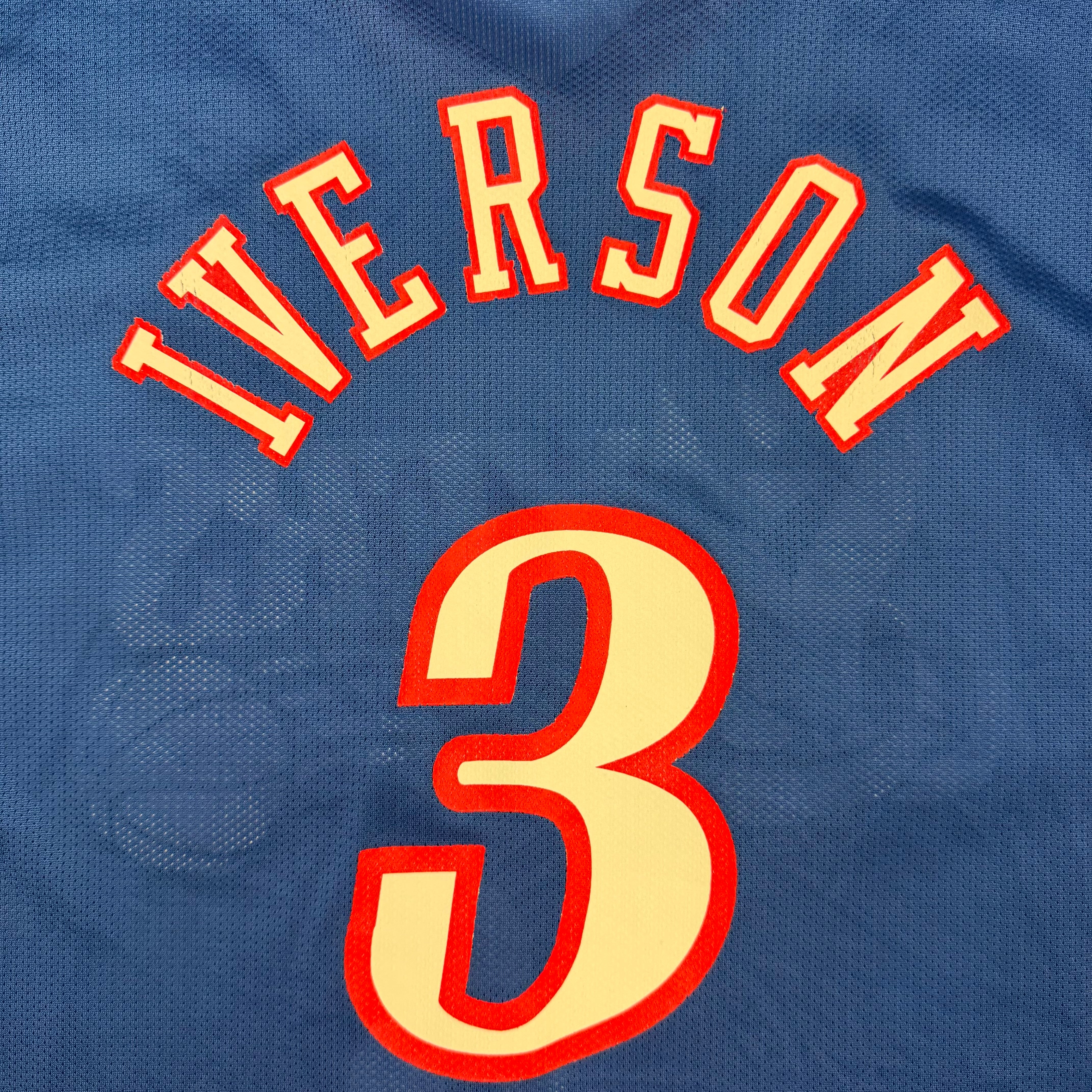 Vintage Allen Iverson Philadelphia 76ers Champion Jersey Blue