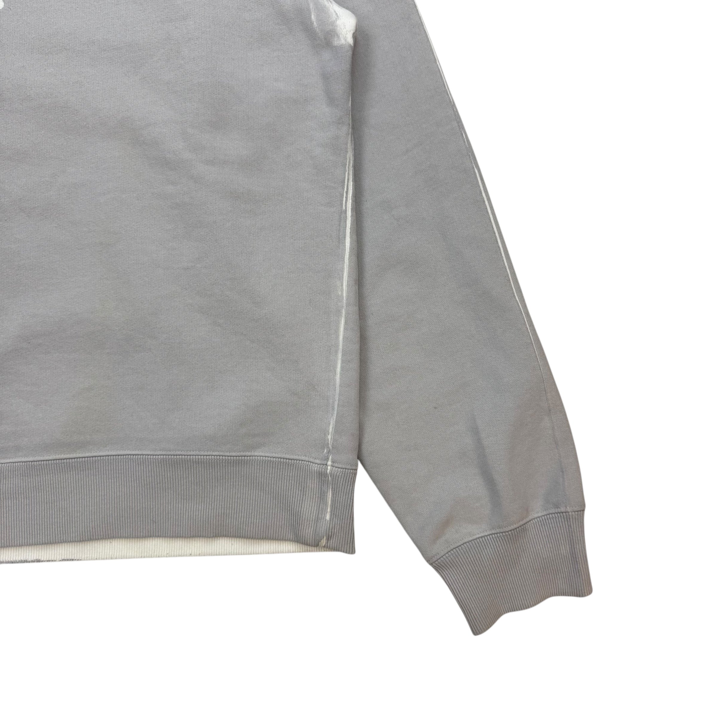 Dior x Shawn Stussy Bee Garment-Dyed Crewneck Grey