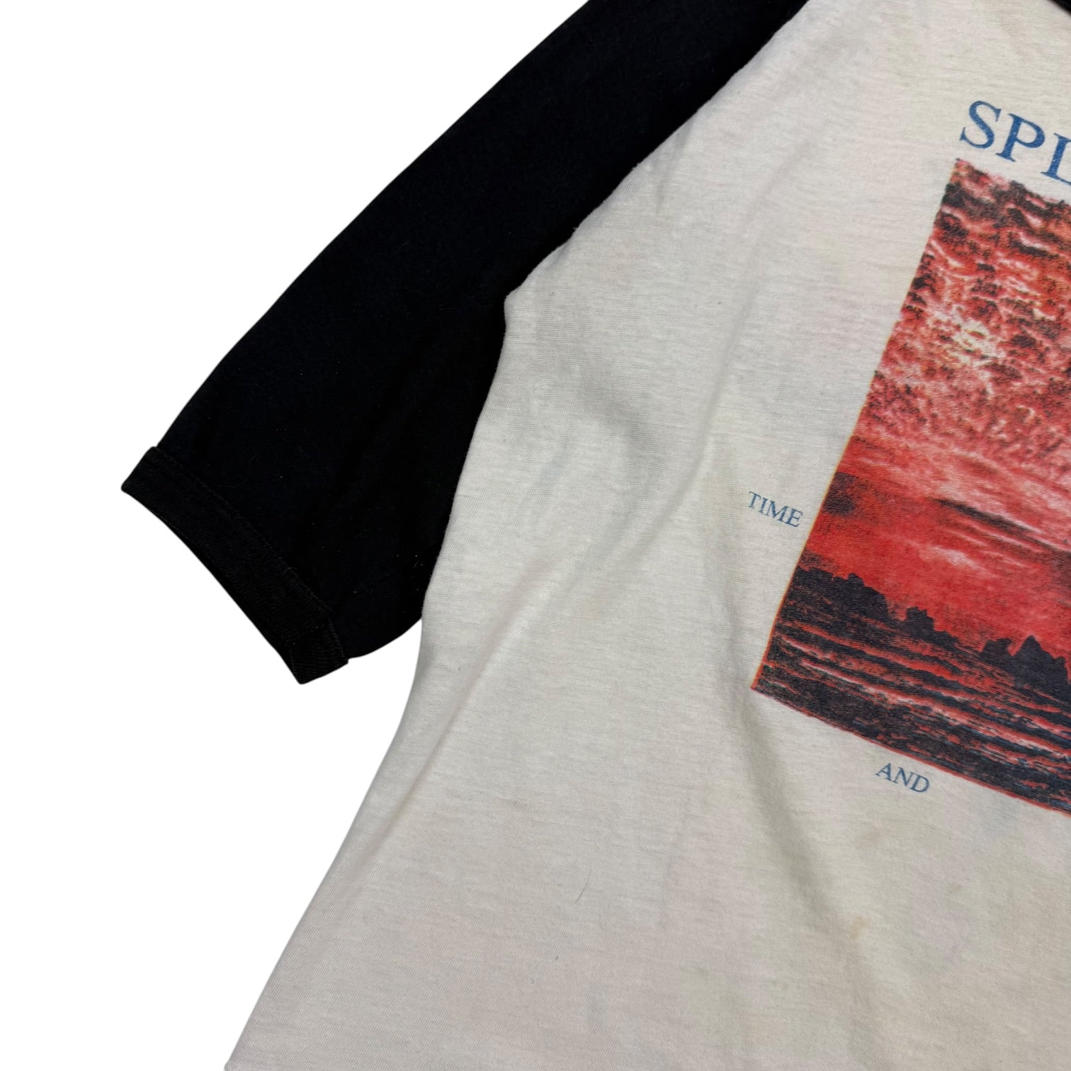 1982 Split Enz ‘Time And Tide’ Tour Raglan Tee White
