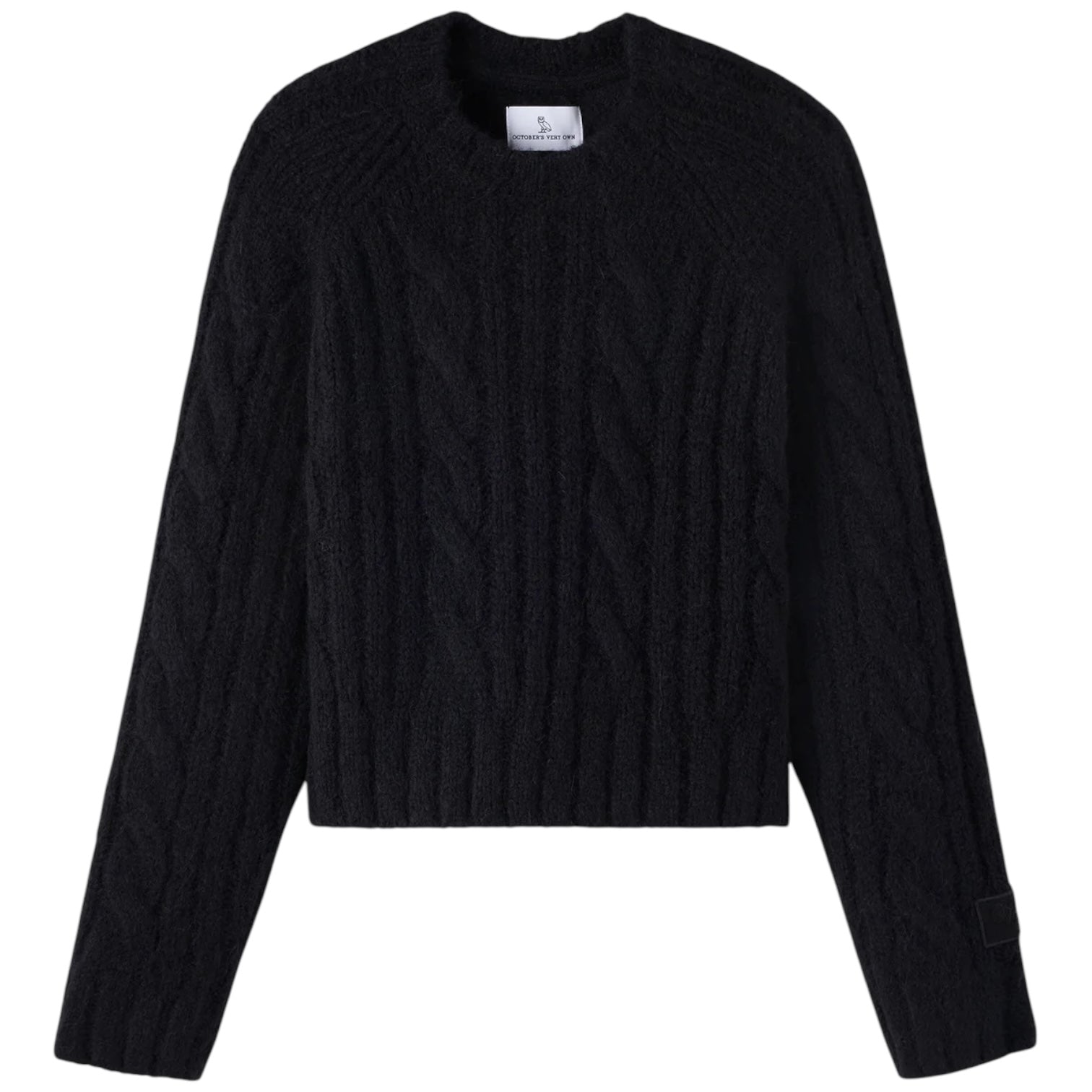 OVO Cropped Cableknit Sweater Black