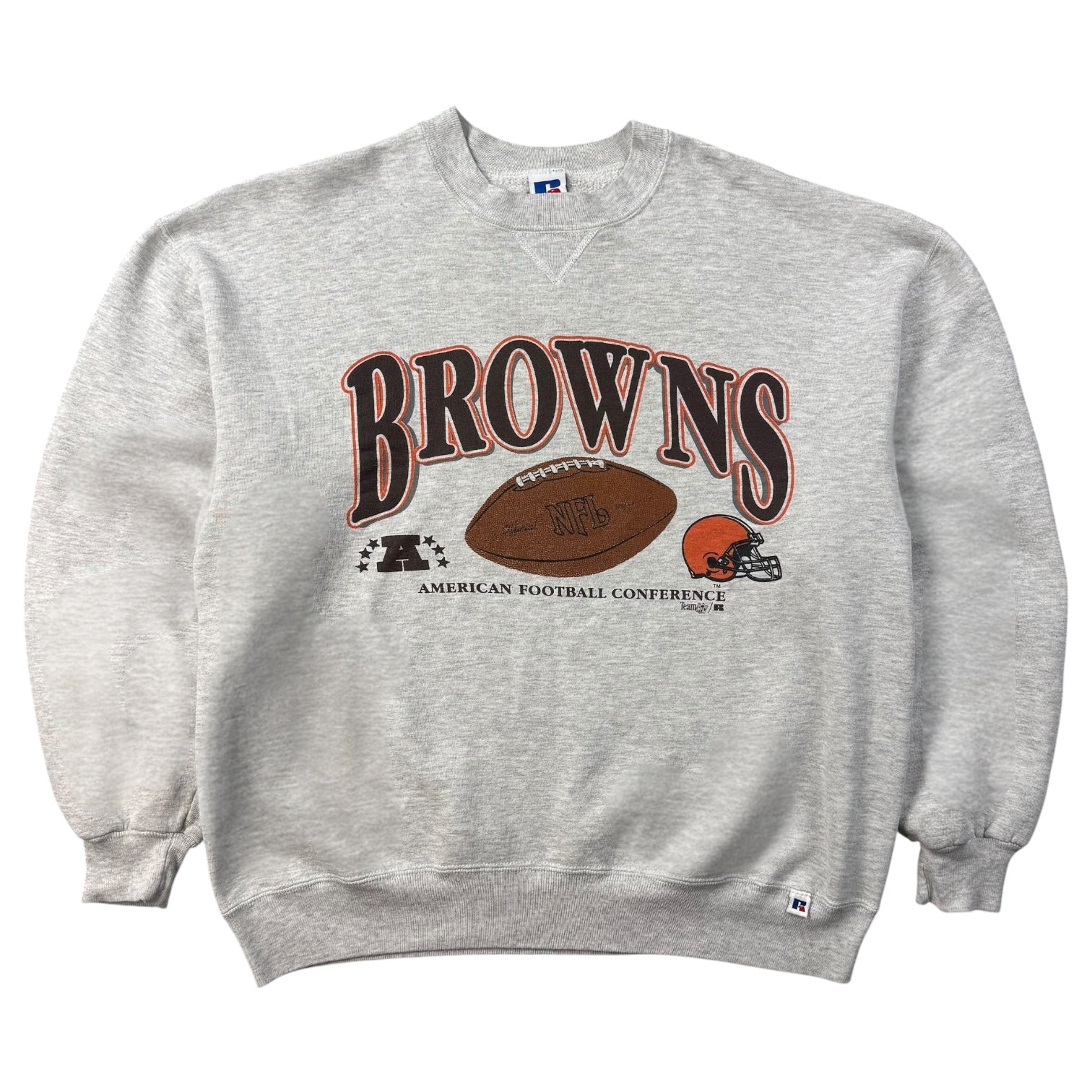 Vintage Cleveland Browns Crewneck Sweater Grey