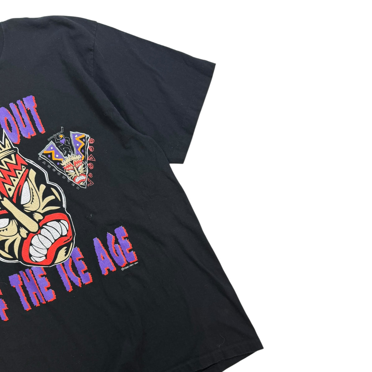 Vintage 1994 RHI Vancouver Voodoos “Get Out Of The Ice Age” T-Shirt Black