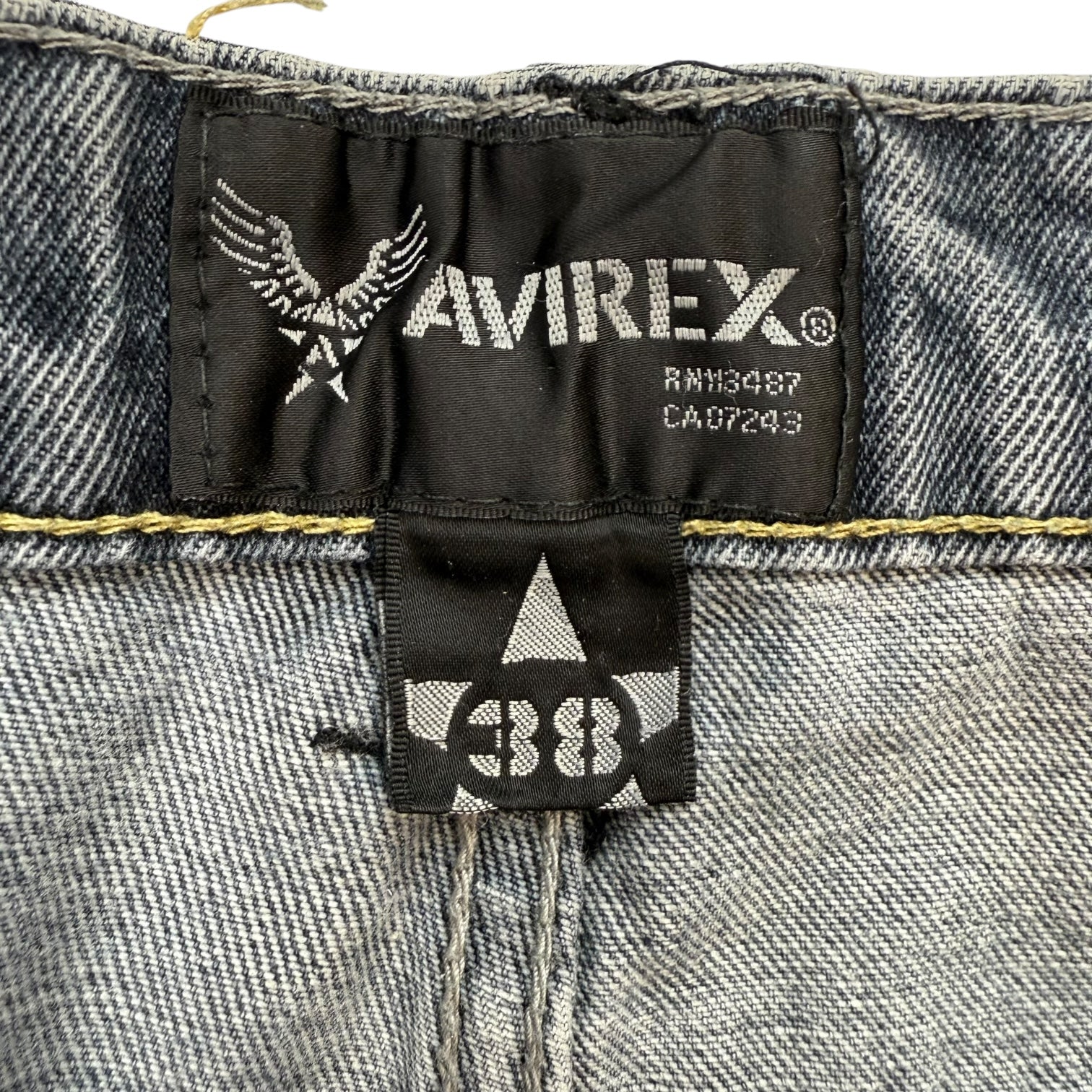 Vintage Y2K Avirex Denim Pants Light Grey