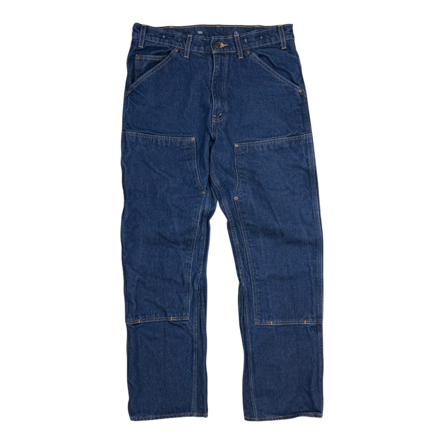 Vintage Denim Double Knee Pants Dark Wash
