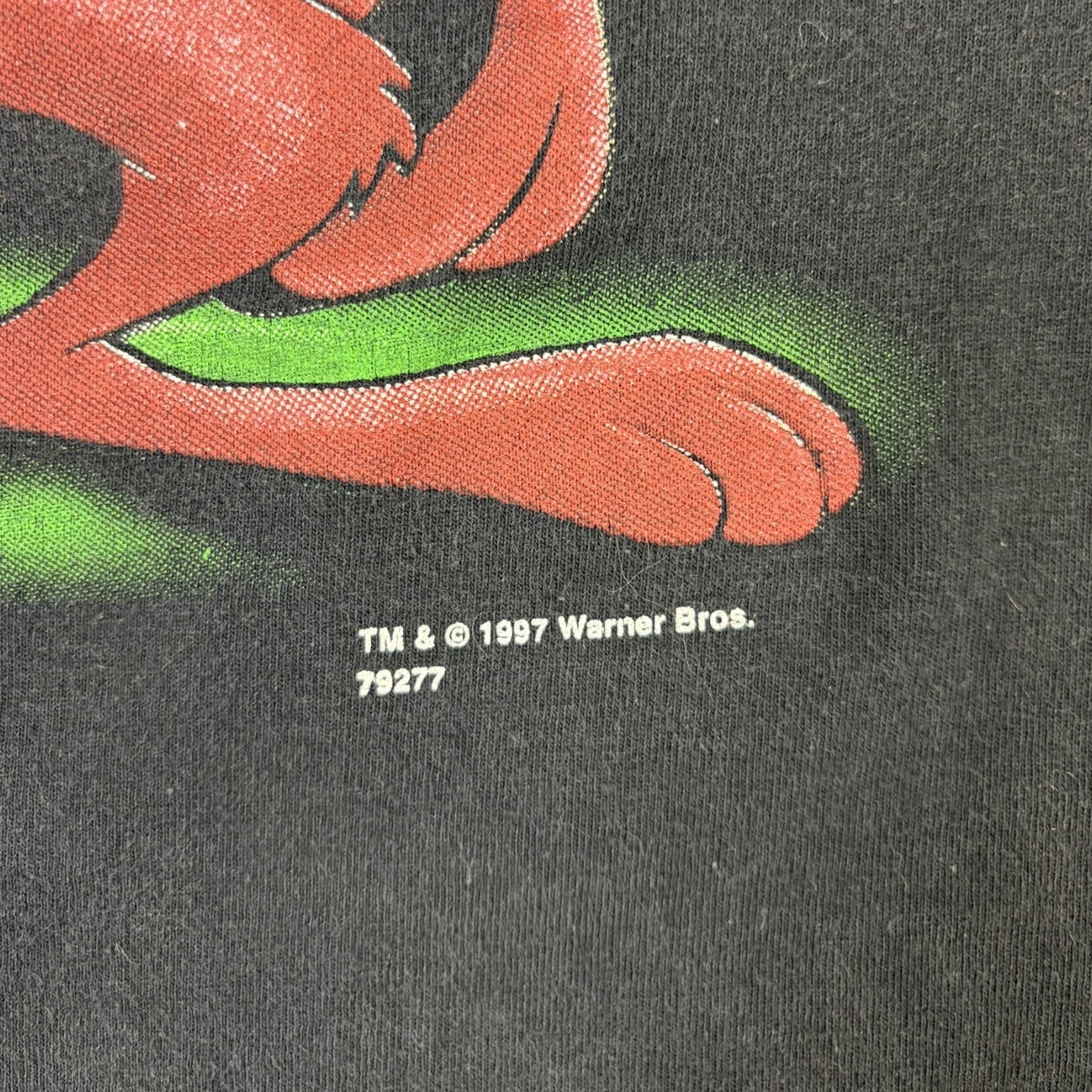 Vintage 1997 Warner Bros. Taz UFO T-Shirt Black