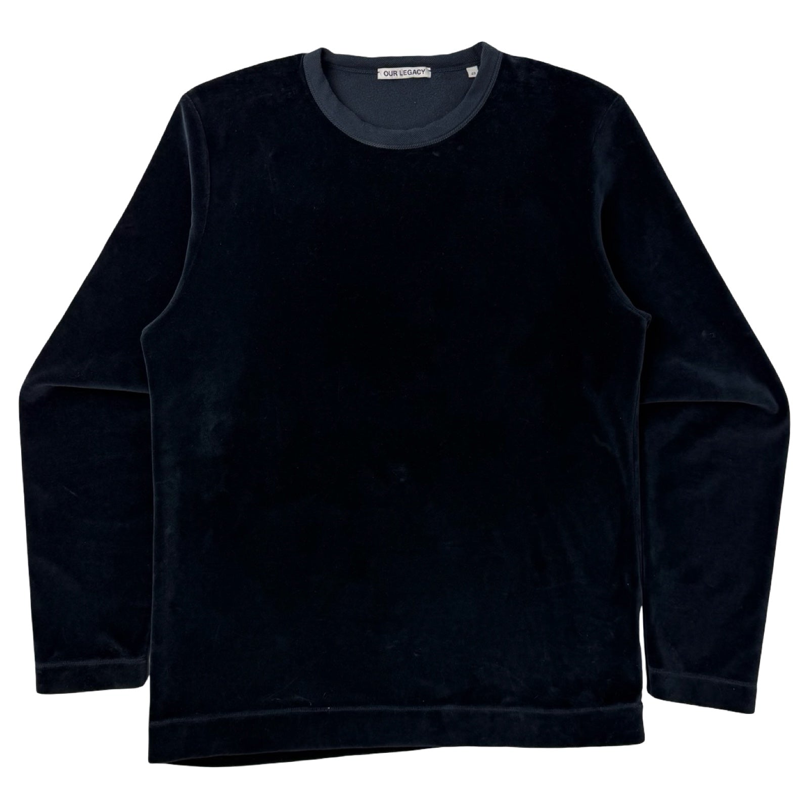 Our Legacy Navy Velour Longsleeve Shirt