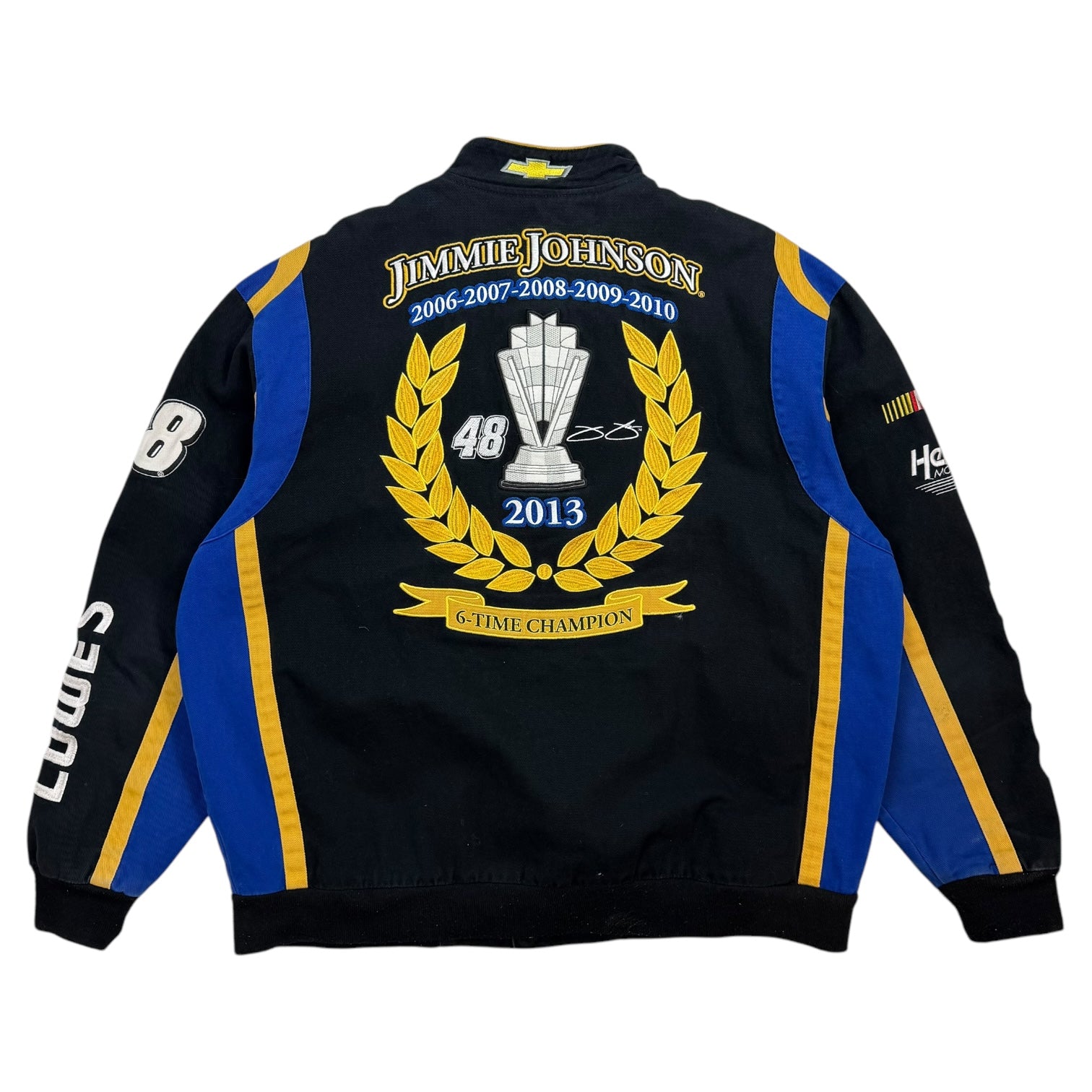 Vintage NASCAR Jimmie Johnson 6 Time Champion Jacket Black