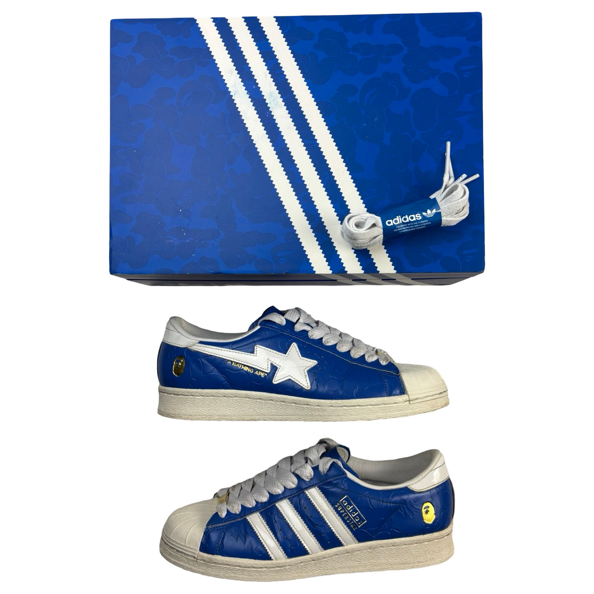 Adidas x Bape Superstar Vintage Blue White (Used)