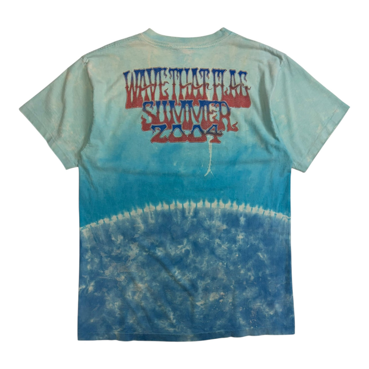 2004 Grateful Dead “Wave That Flag” Liquid Blue Band Tour T-Shirt
