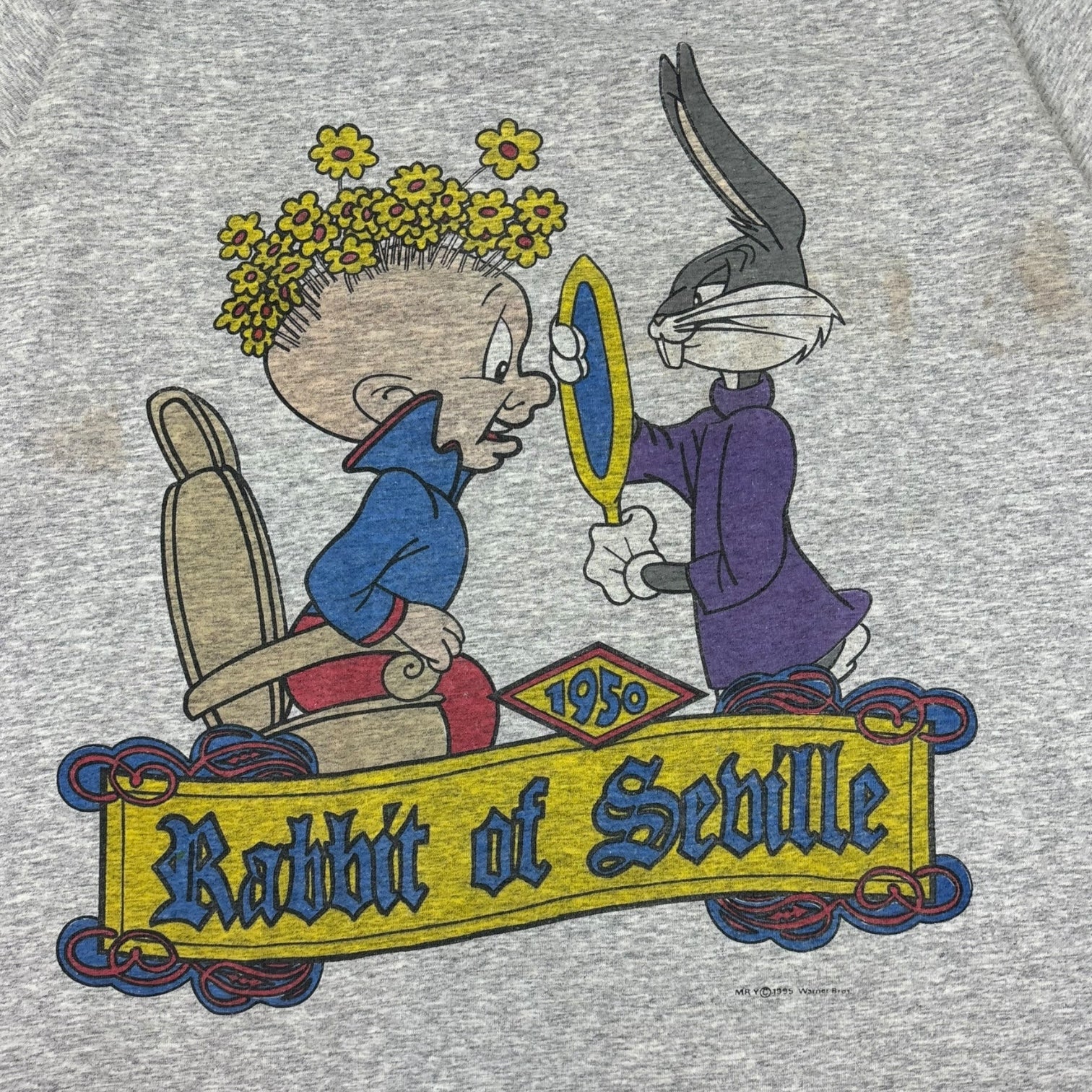 Vintage 1995 Looney Tunes “Rabbit of Seville” T-Shirt Grey
