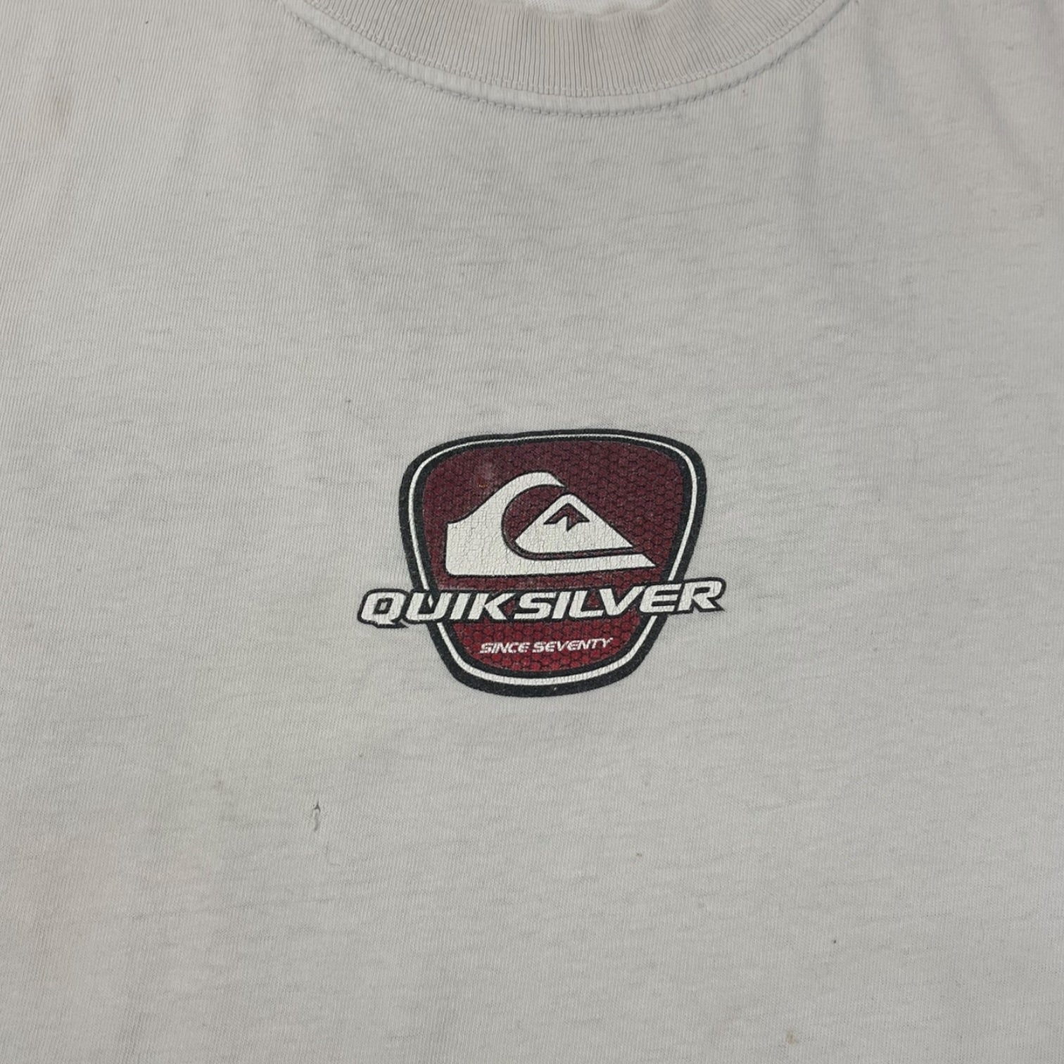 Vintage Quiksilver Spell Out T-Shirt White