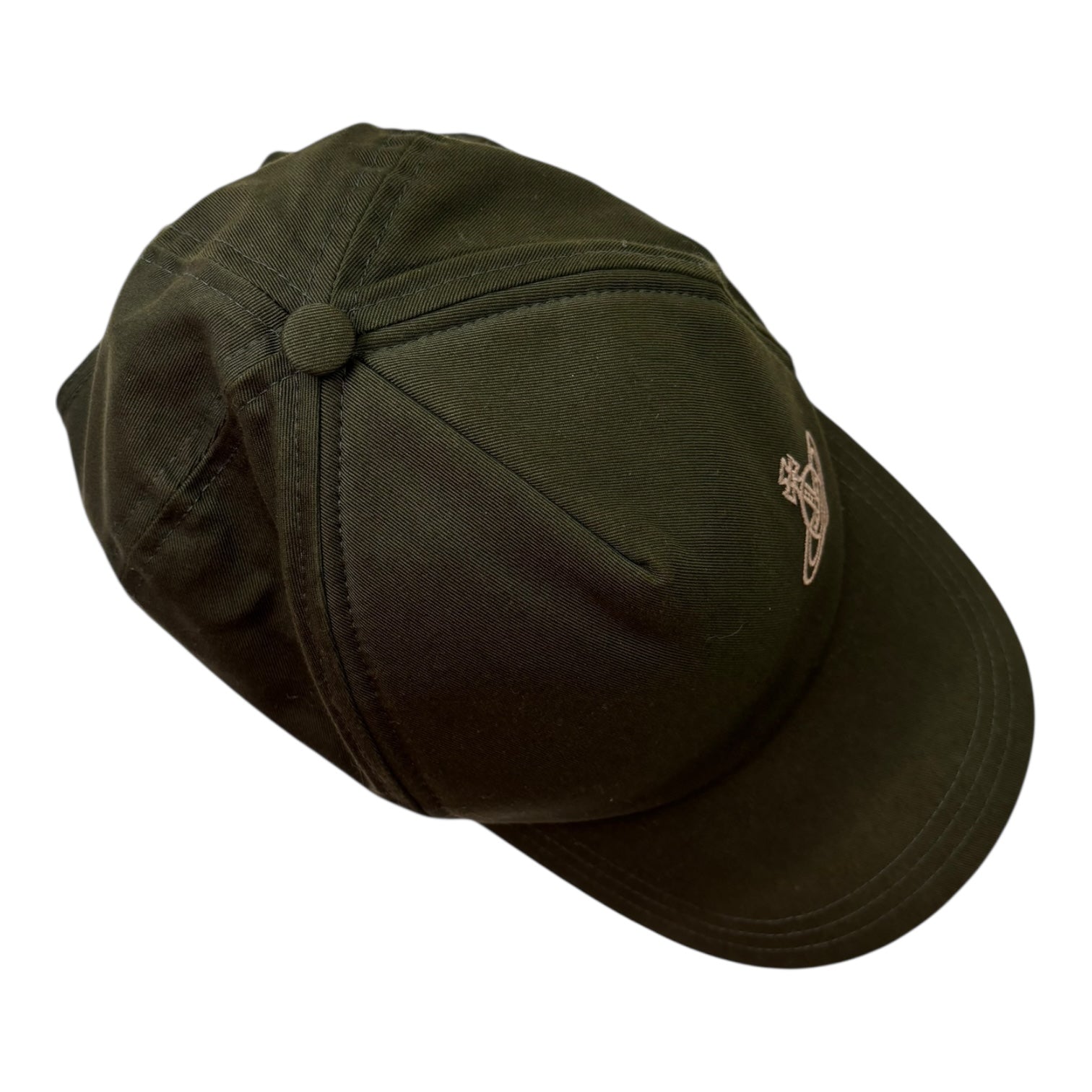 Vivienne Westwood Orb Logo StrapBack Hat Olive