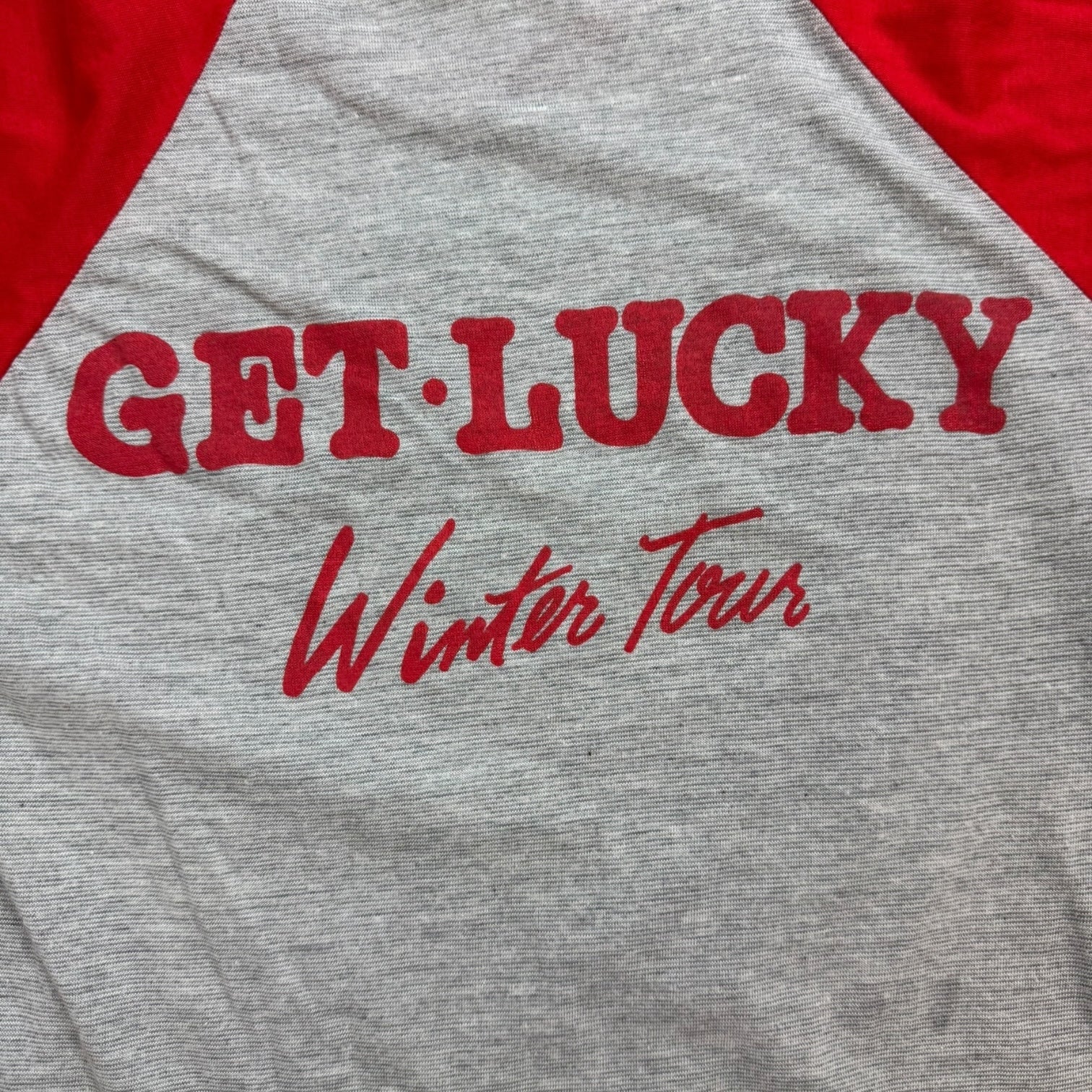 1982 Loverboy Get Lucky Tour Baseball Tee Grey/Red