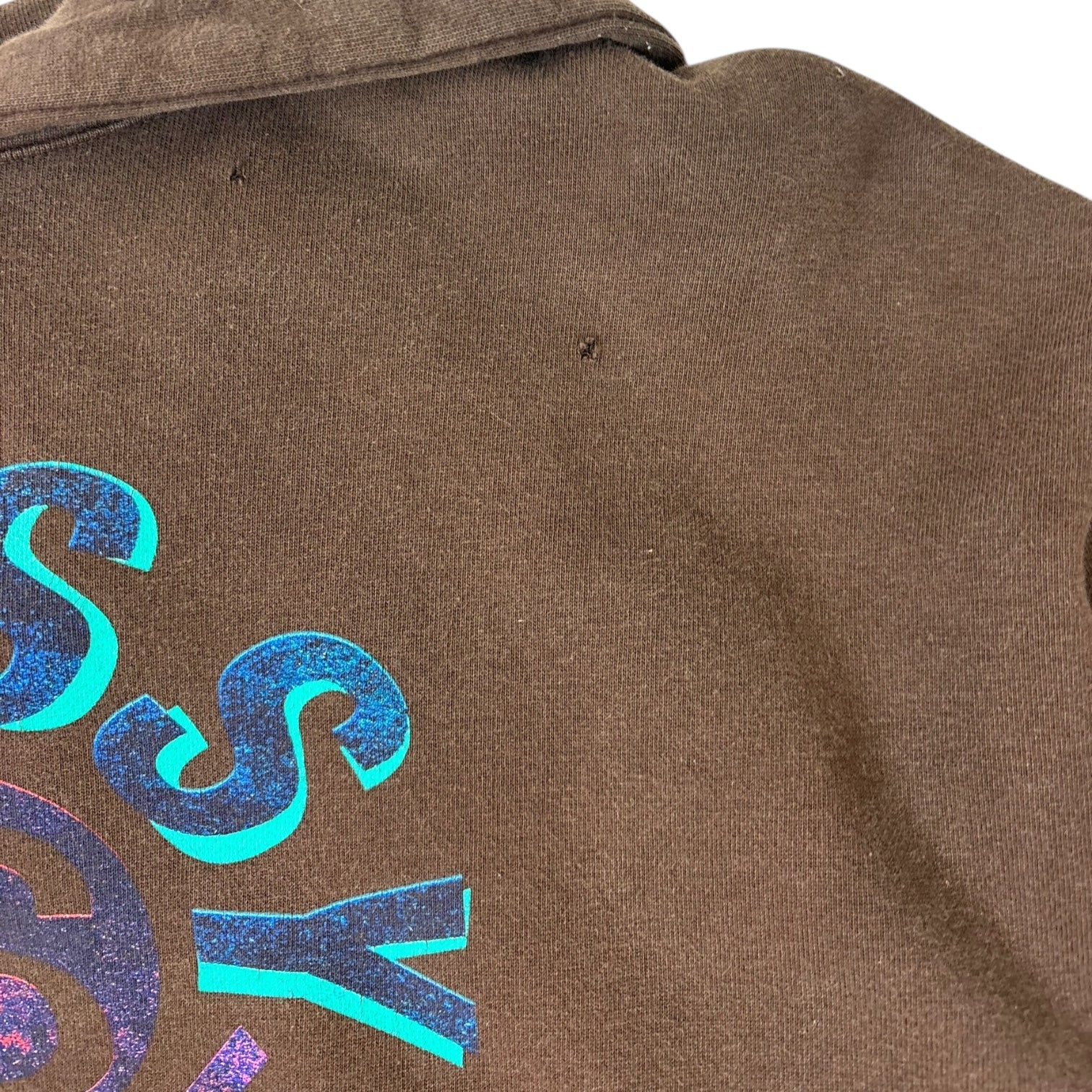 Vintage Stussy Tribe Hoodie Brown