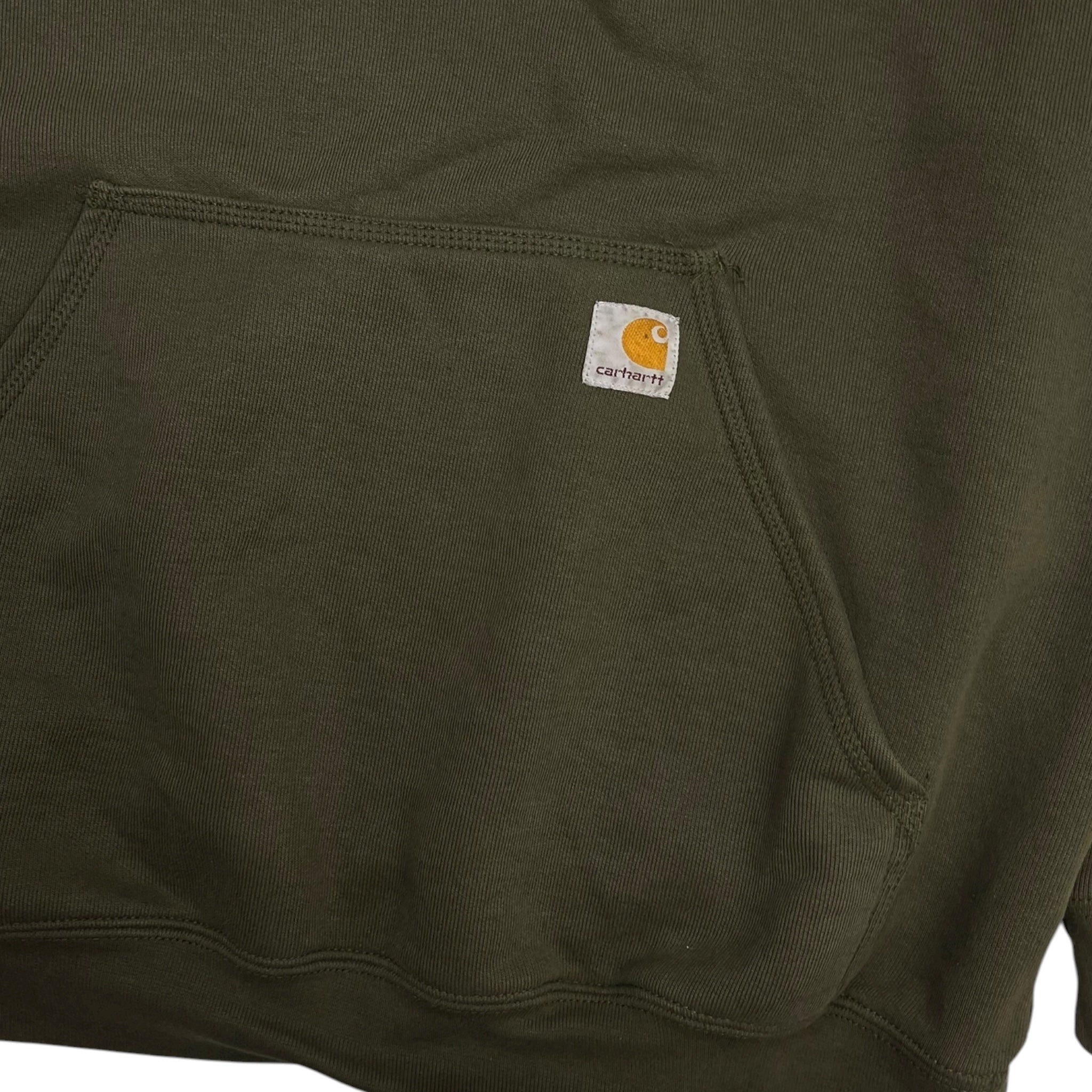 Vintage Carhartt Hooded Sweatshirt Olive Green