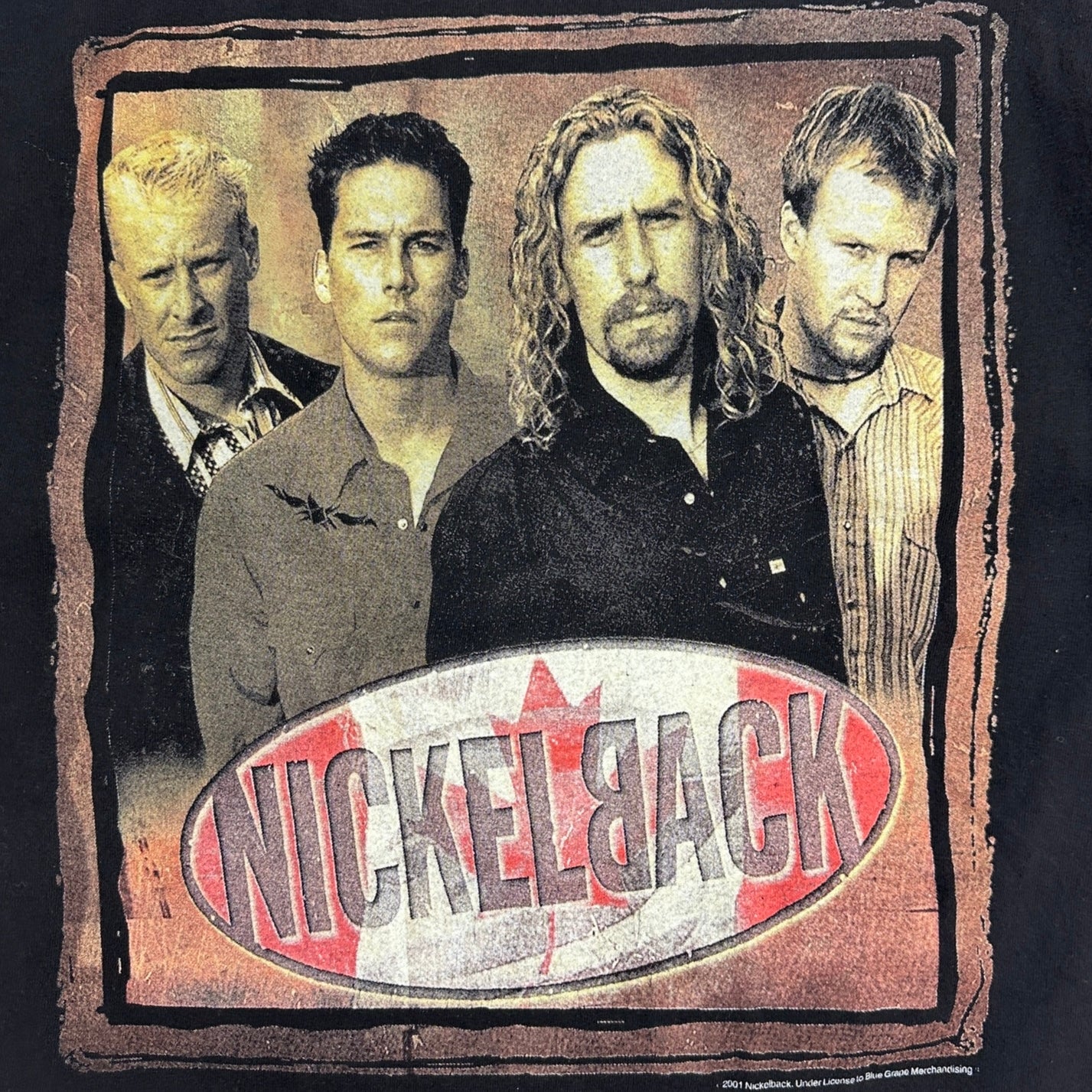 2001 Nickleback Silver Side Up Tour Tee Black