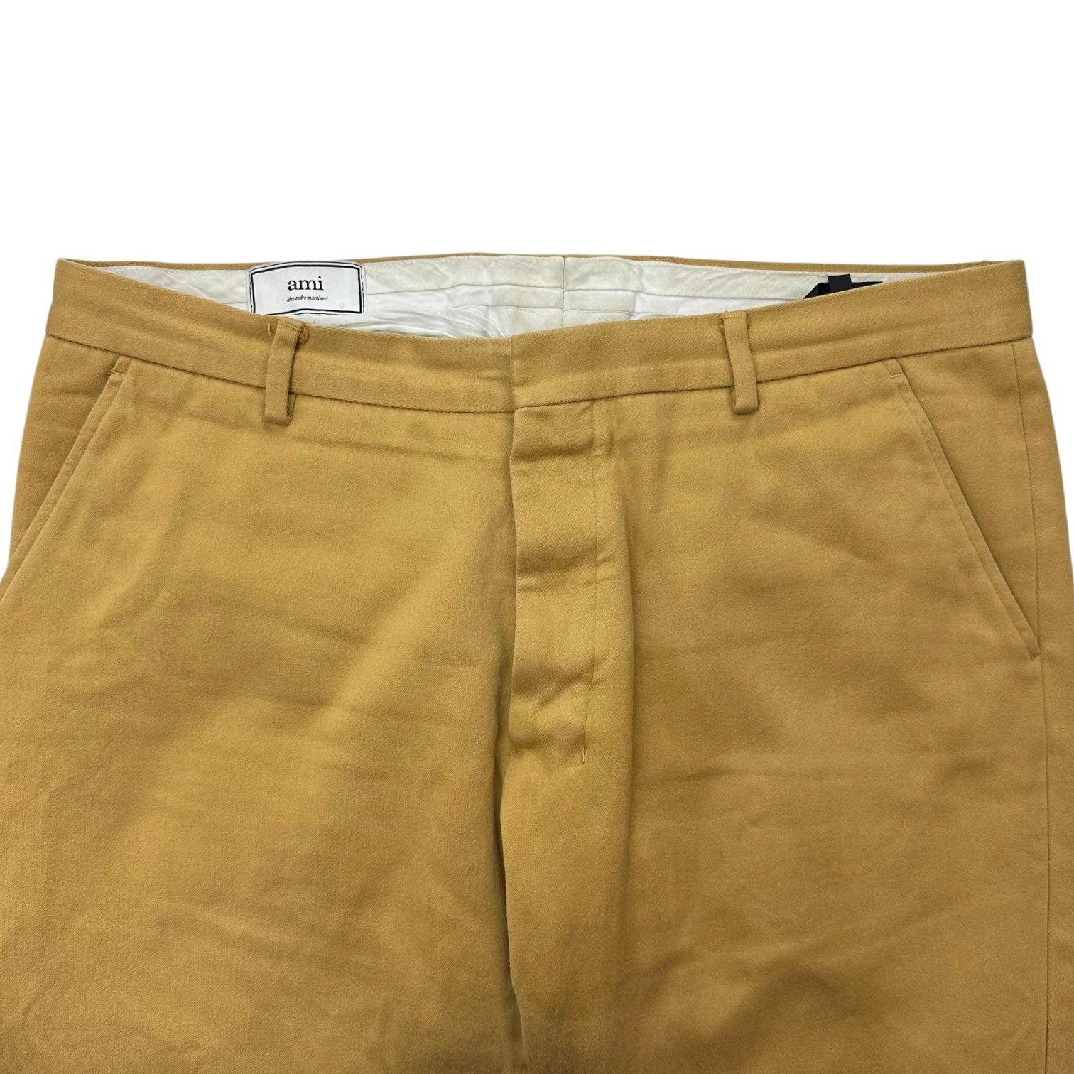 Ami Straight Chino Trousers Sand