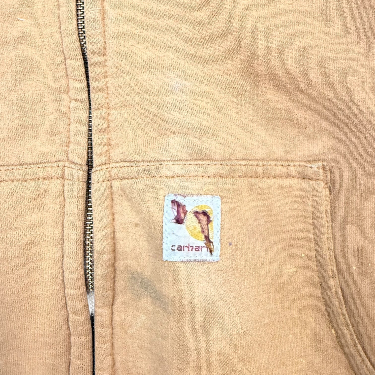 Vintage Carhartt Zip Up Sweater Tan