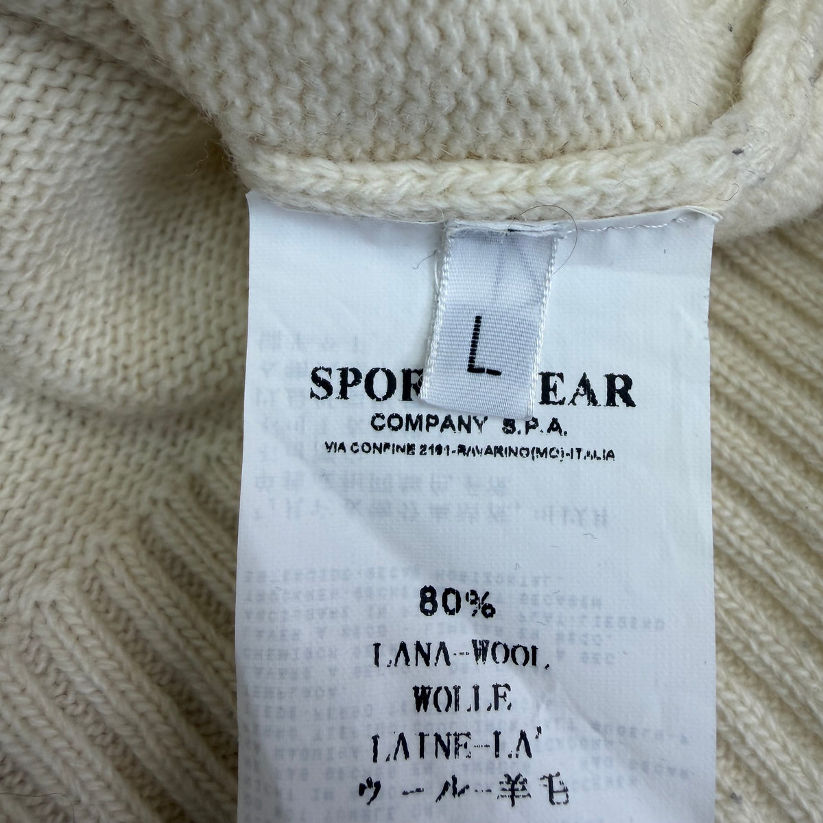 AW2008 Stone Island Knit Sweater Cream