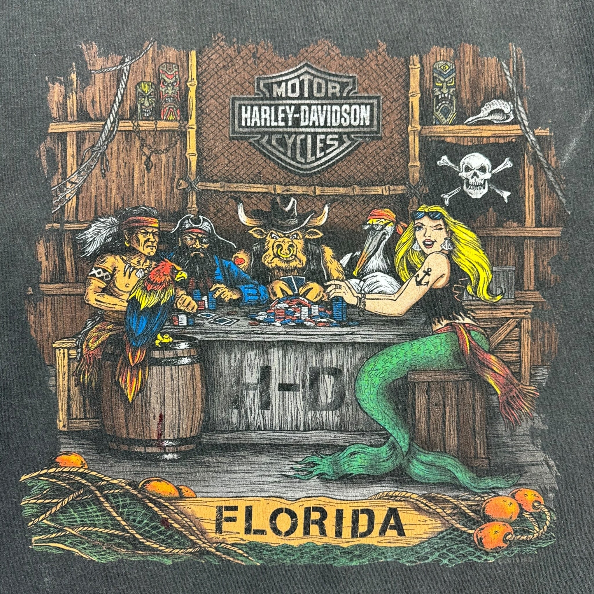 Harley Davidson Poker Table Florida Tee Black