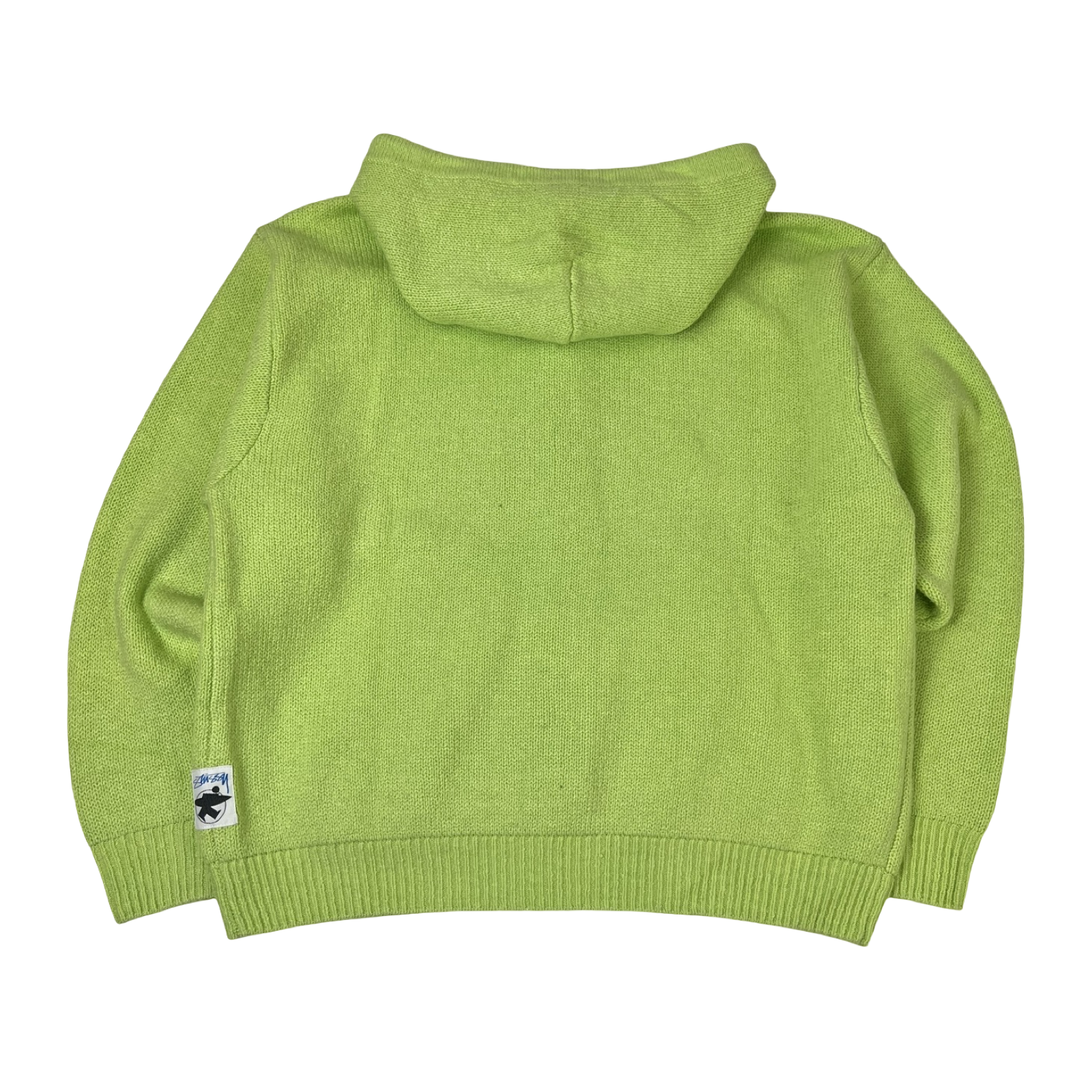 Stüssy Hooded Zip Sweater Faded Lime