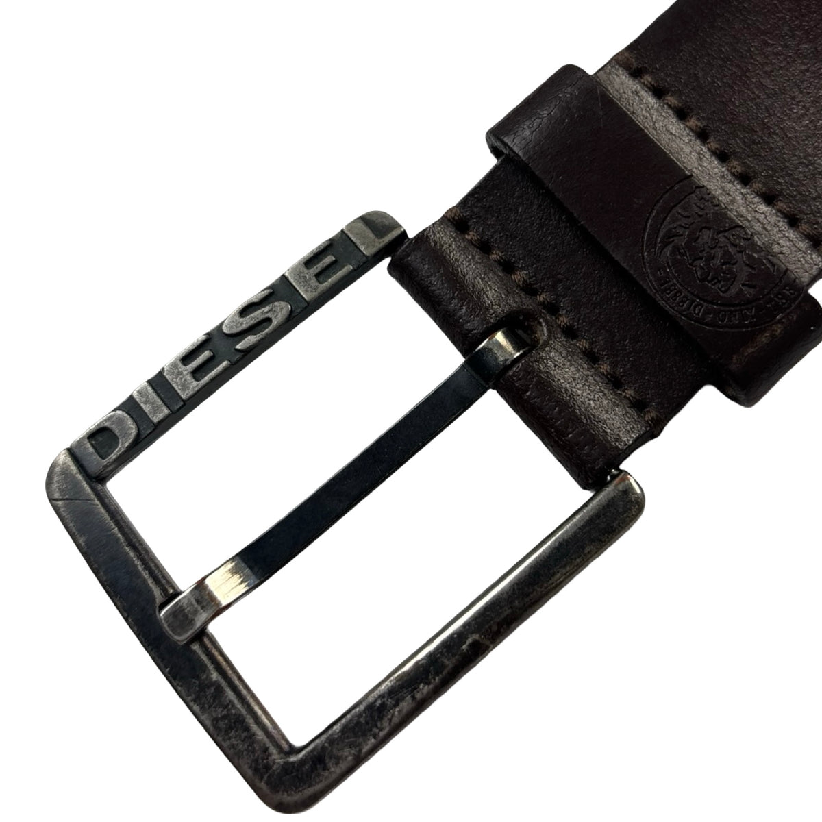 Vintage Diesel Mino1 X05107 Black Leather Belt
