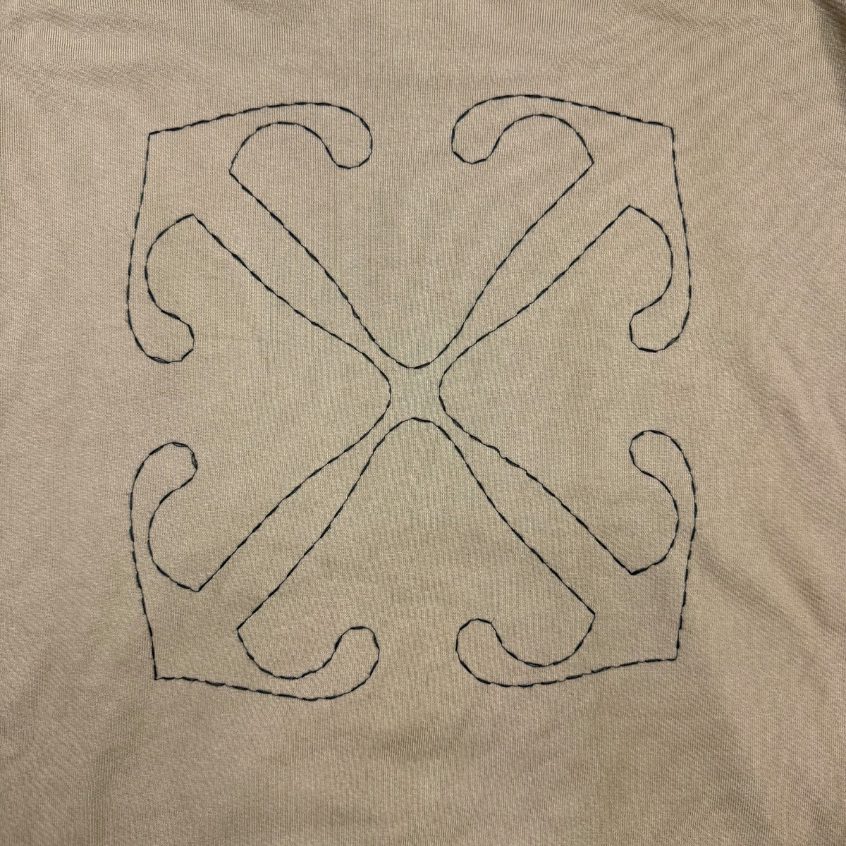 Off-White Stitch Hoodie Beige