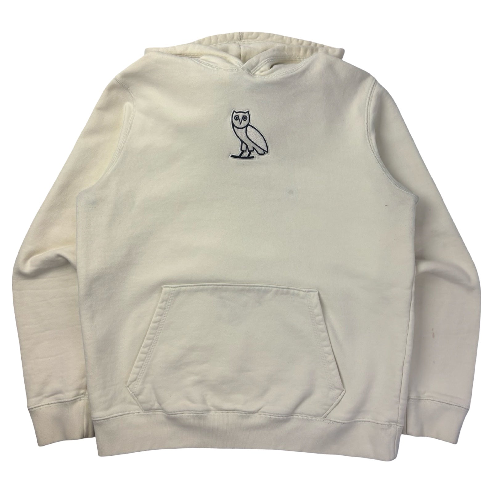 OVO Centre Owl Classic Pullover Hoodie Creme