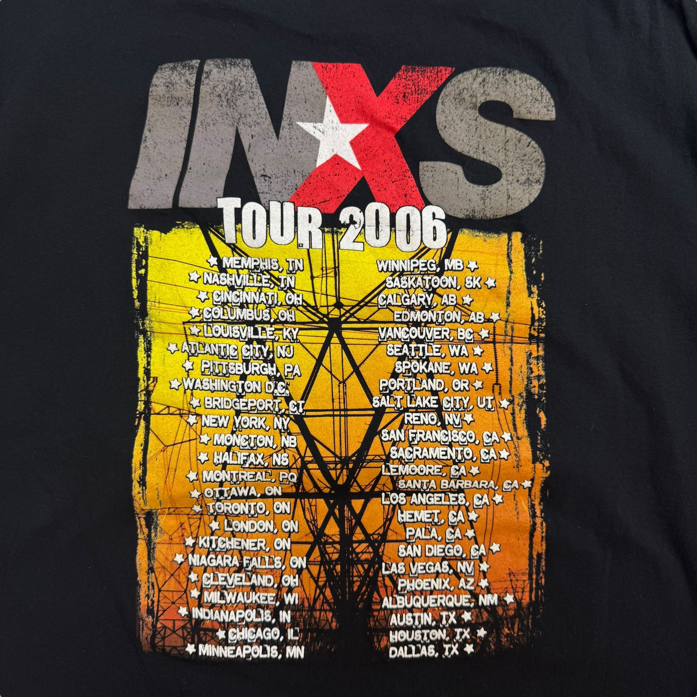 2006 INXS Tour Tee Black