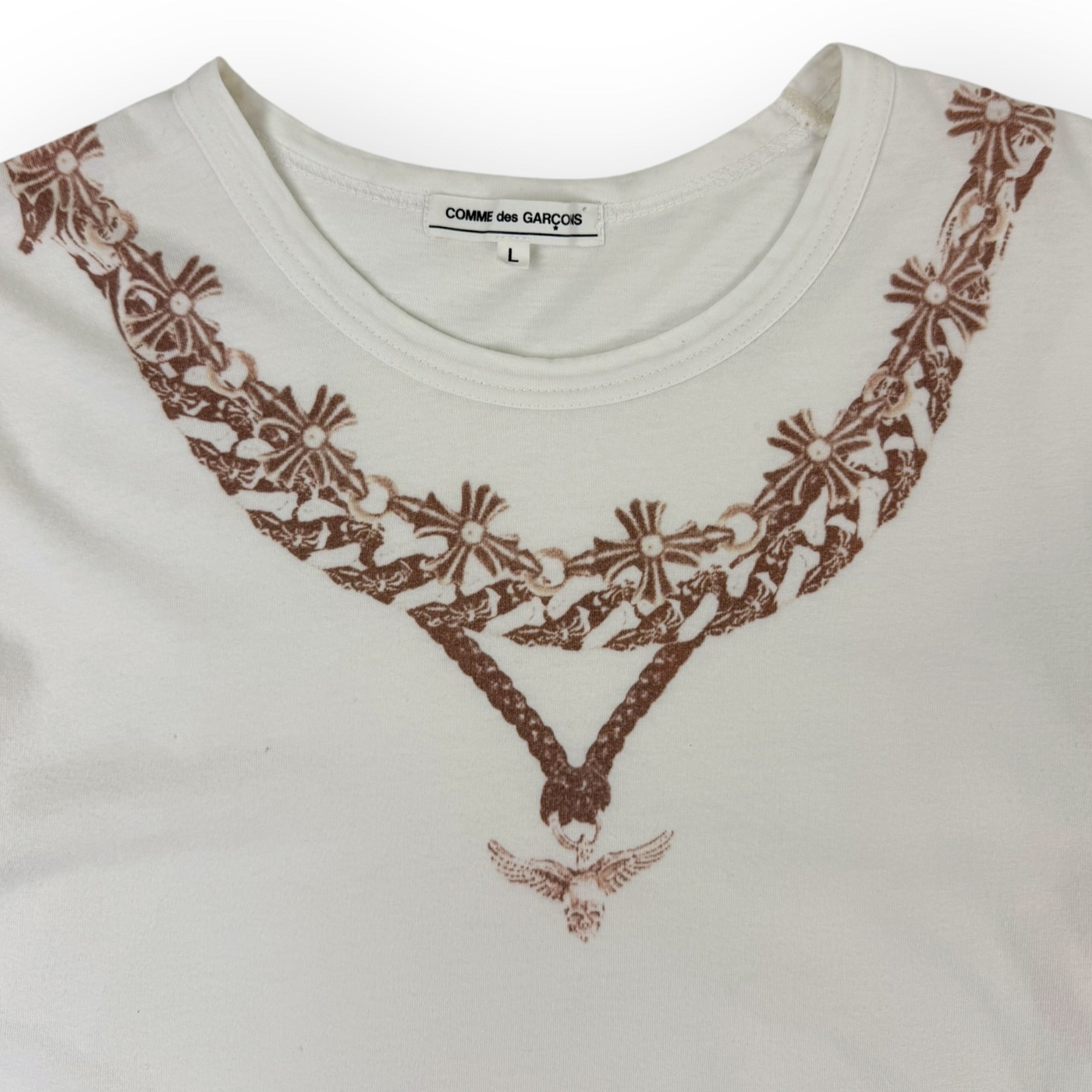 Chrome Hearts x Comme Des Garcons Cross Chain T-Shirt White