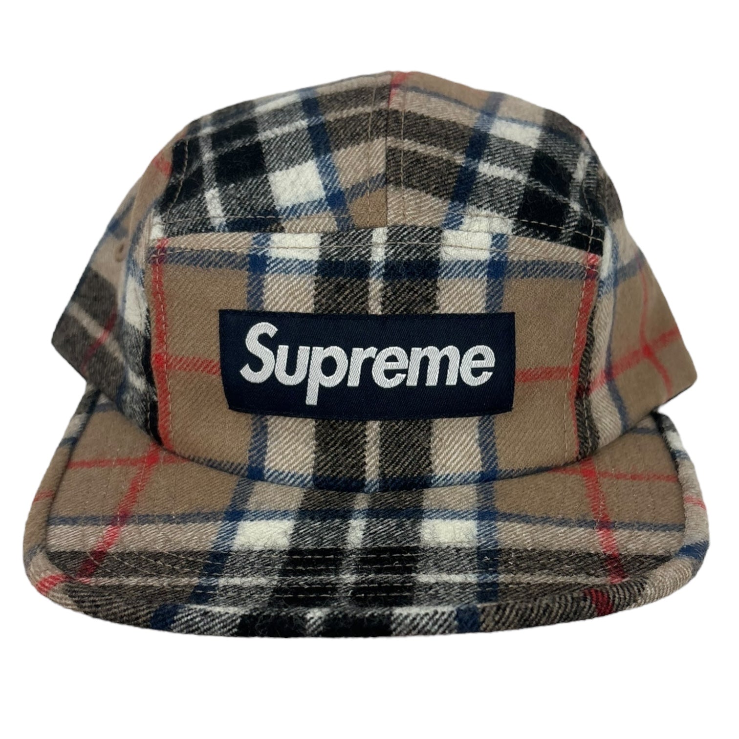 Supreme Locharron Plaid Camp StrapBack Hat Tan