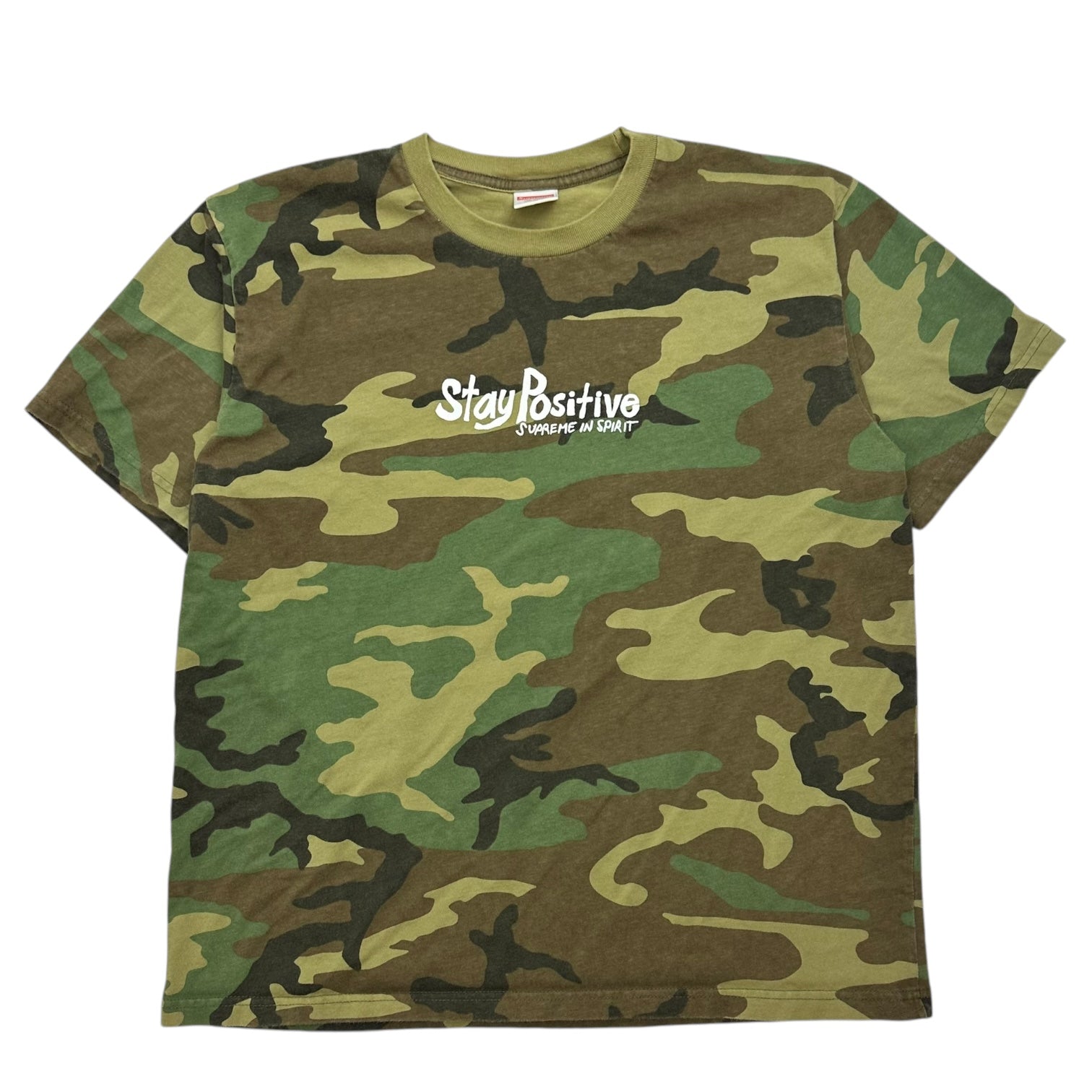 Supreme Stay Positive Woodland Camo Tee