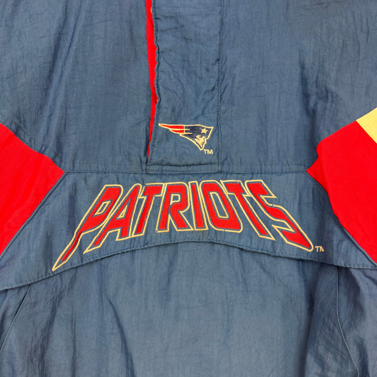 Vintage Starter New England Patriots Quarter Zip Jacket Blue/Red