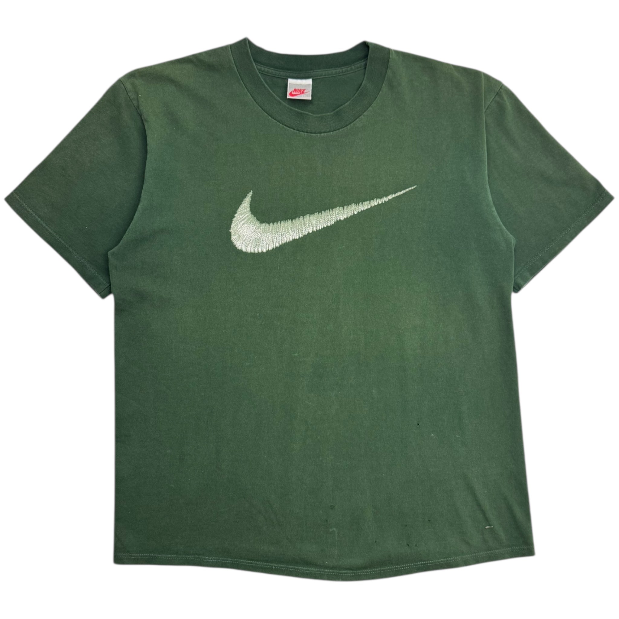 Vintage 90s Nike Big Swoosh T-Shirt Green