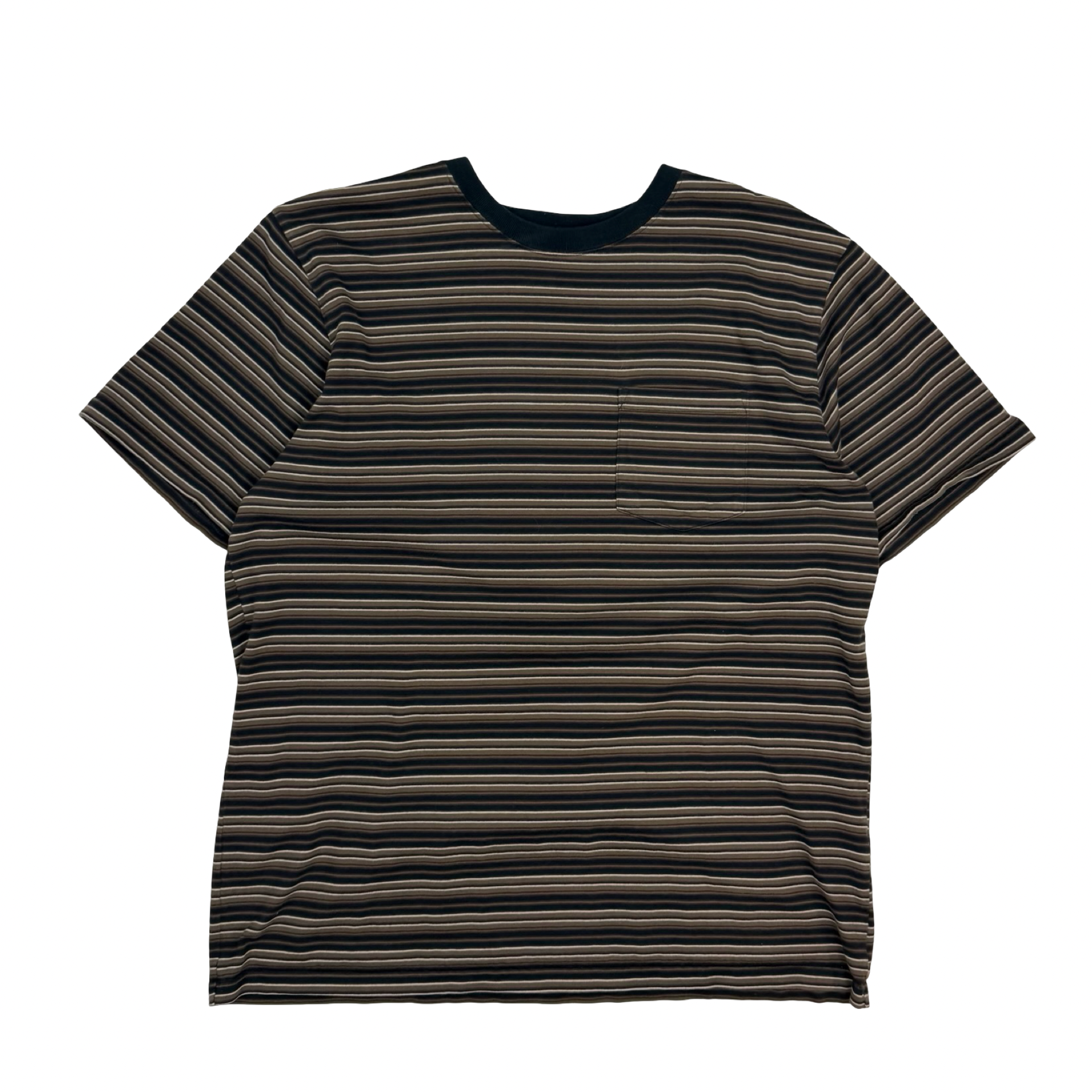 Beams Plus B.D. Striped Tee Black/Brown