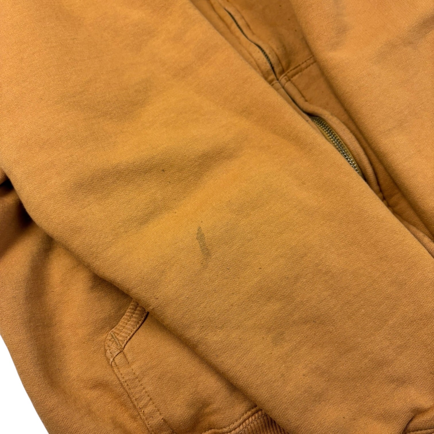 Vintage Champs Thermal Full-Zip Hoodie Golden Brown