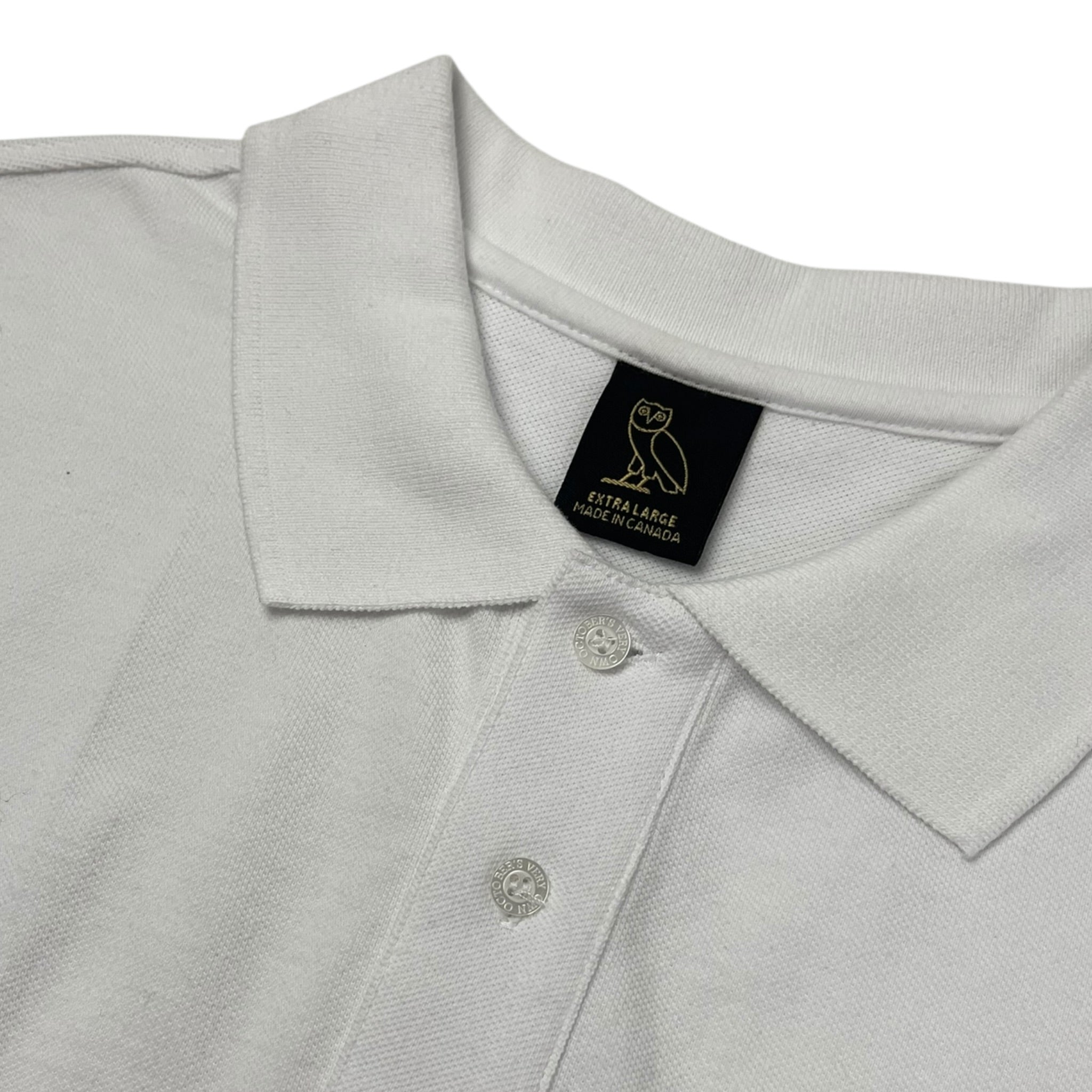 OVO Tennis Crest Pique Polo White
